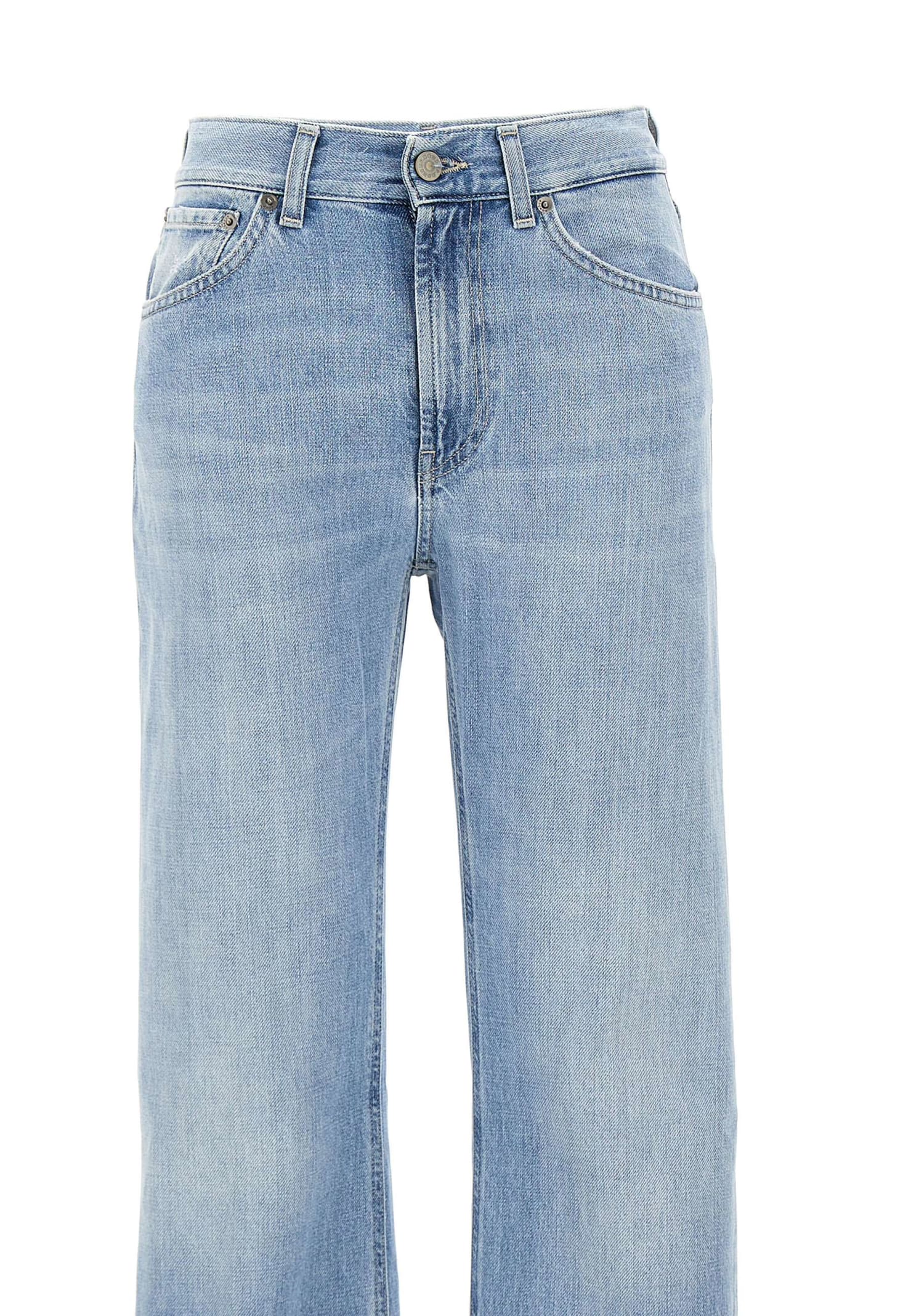Shop Dondup Mabel Cotton Jeans In Blue