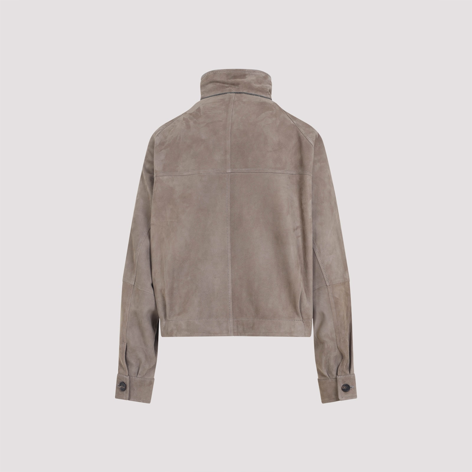 Brunello Cucinelli Women's Suede Jacket In Neutral