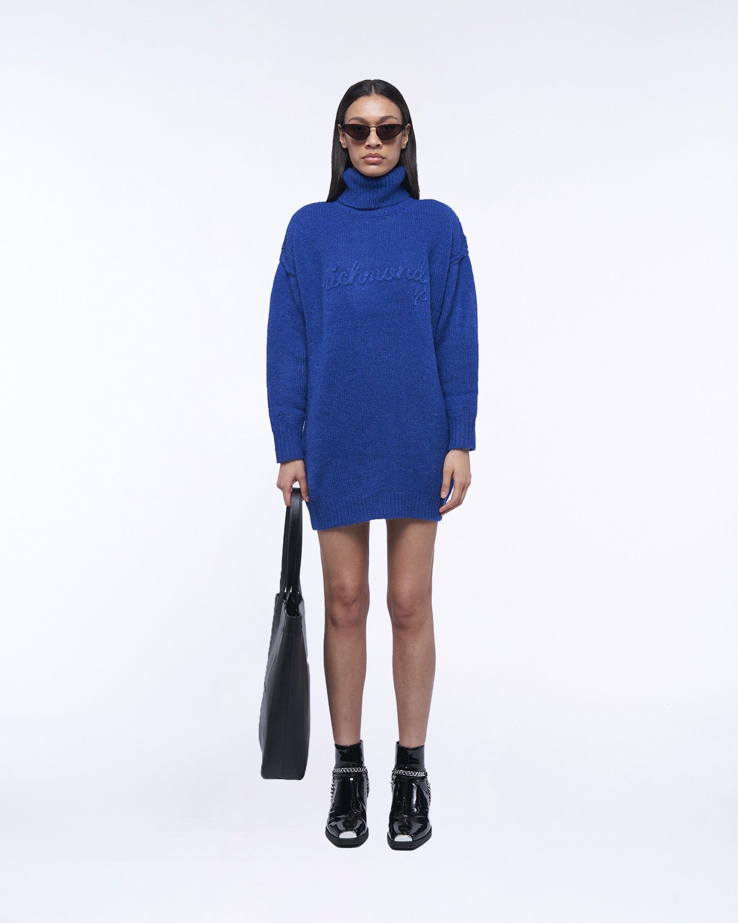 Maxi Sweater With Logo Turtleneck