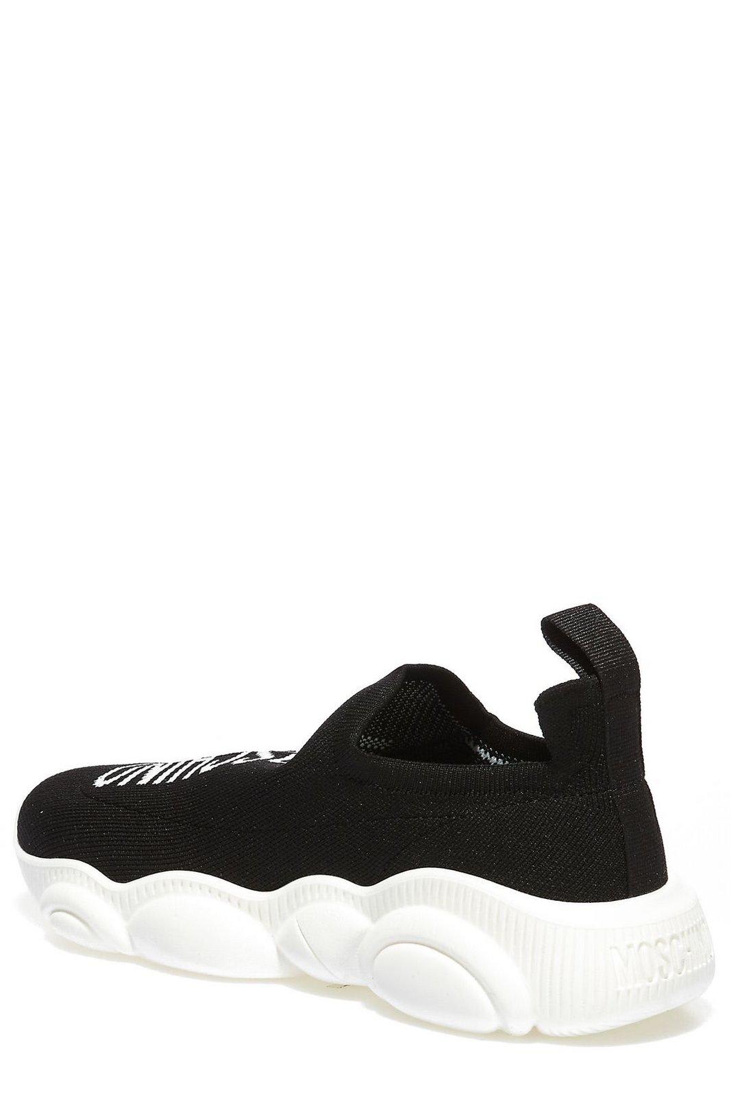 Shop Moschino Teddy Slip On Sneakers In Black
