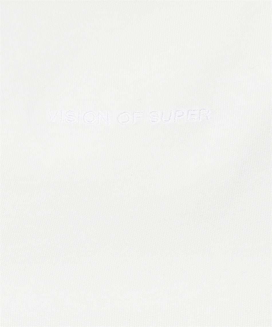 Vision Of Super Flame-print Shoulder-padded Top In White