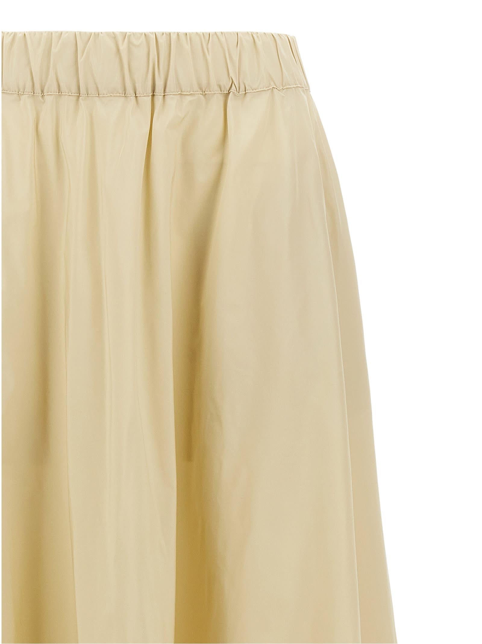 P.a.r.o.s.h Flared Design Skirt With Side Slit Pockets In Beige