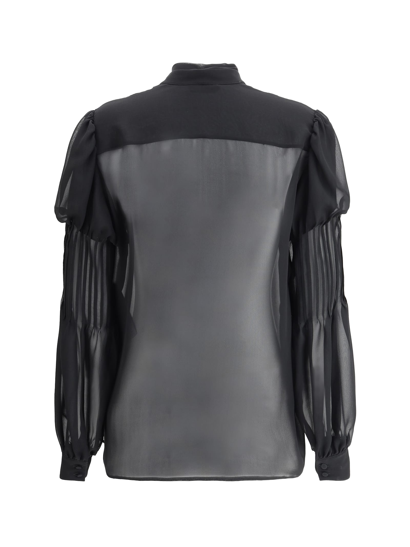 Shop Tom Ford Silk Georgette Shirt In Black
