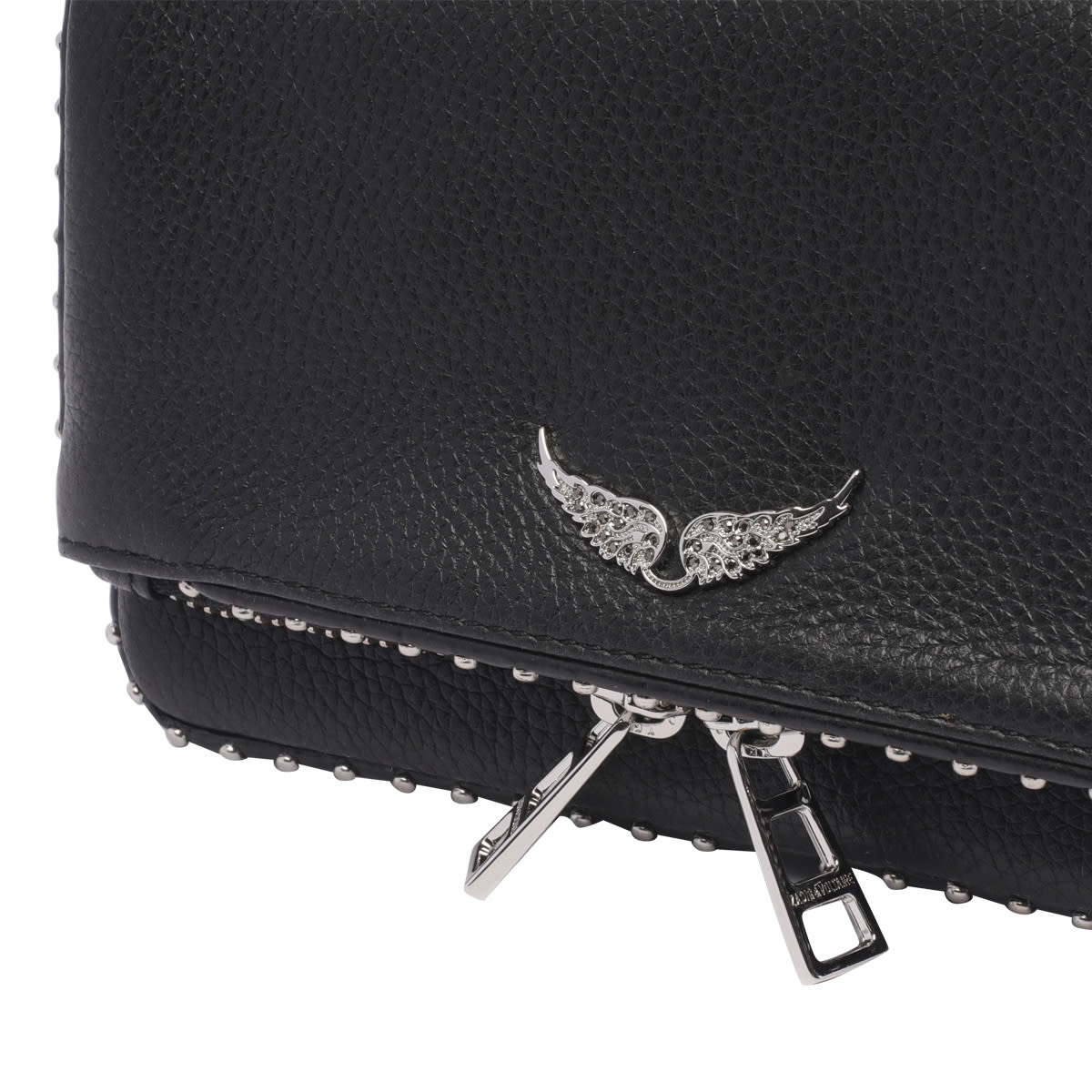 Zadig & Voltaire Rock Nano Studs Shoulder Bag In Black