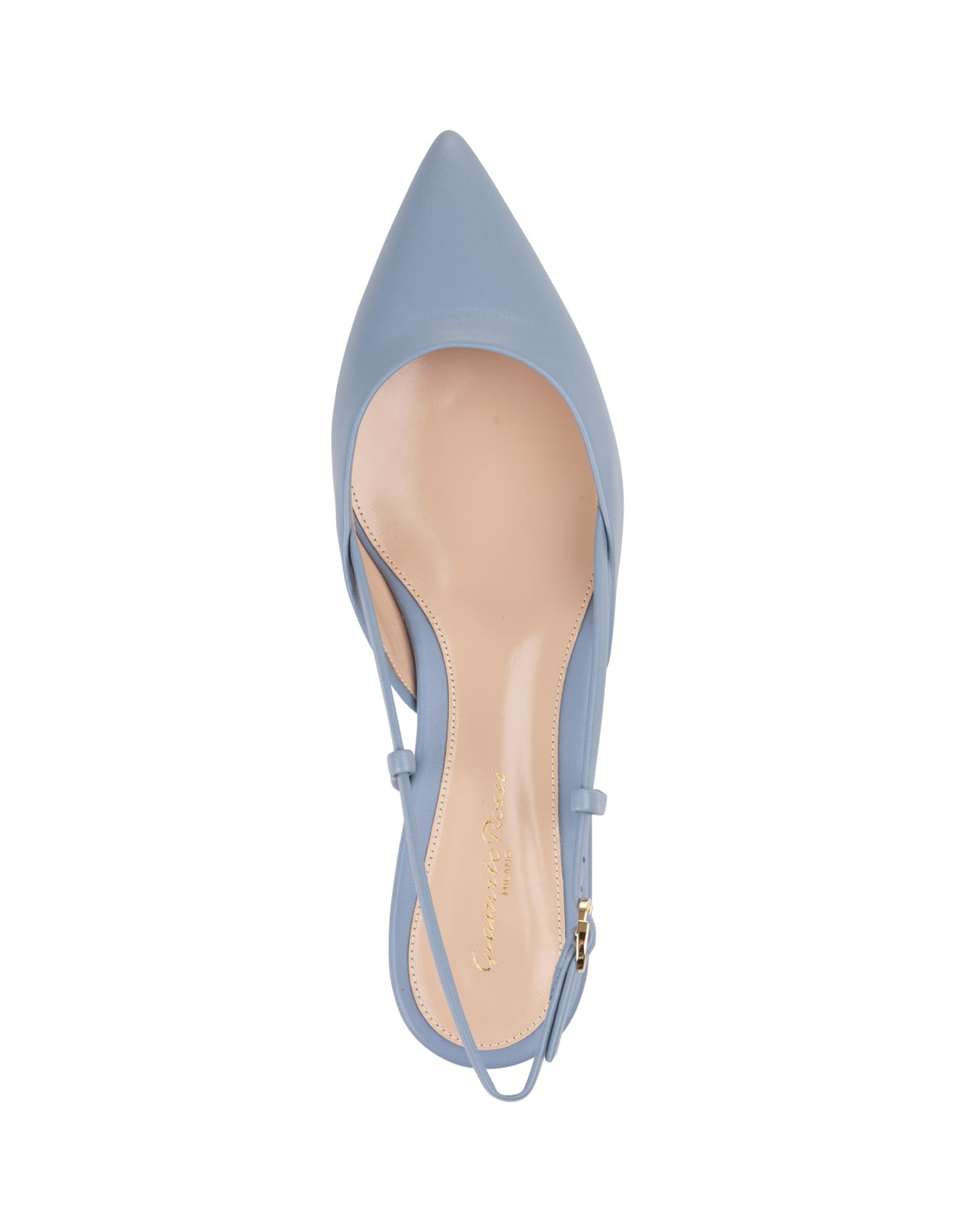 Shop Gianvito Rossi Ascent 05 Slingbacks In Light Blue Nappa Leather