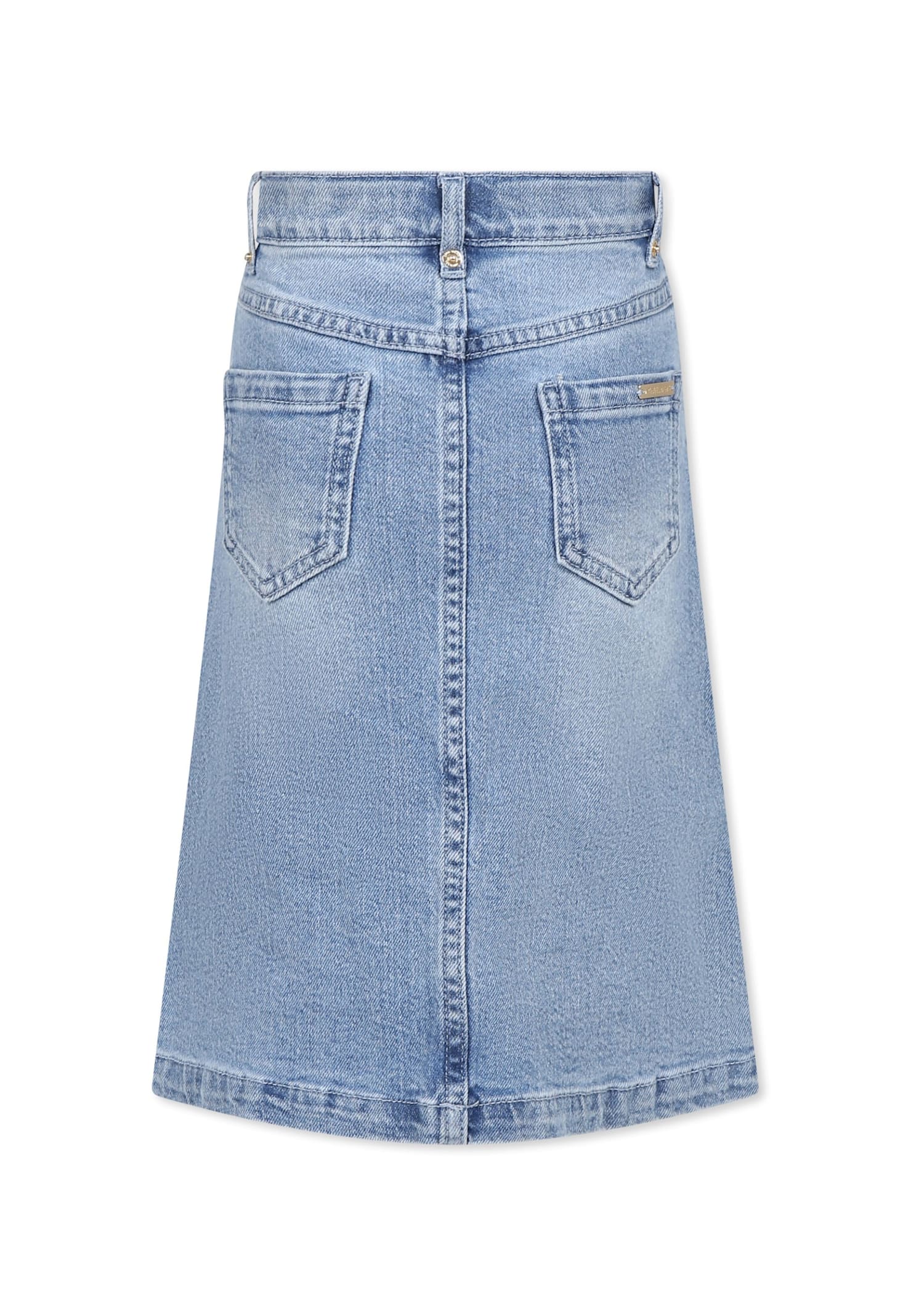 Shop Michael Kors Denim Skirt For Girl With Logo