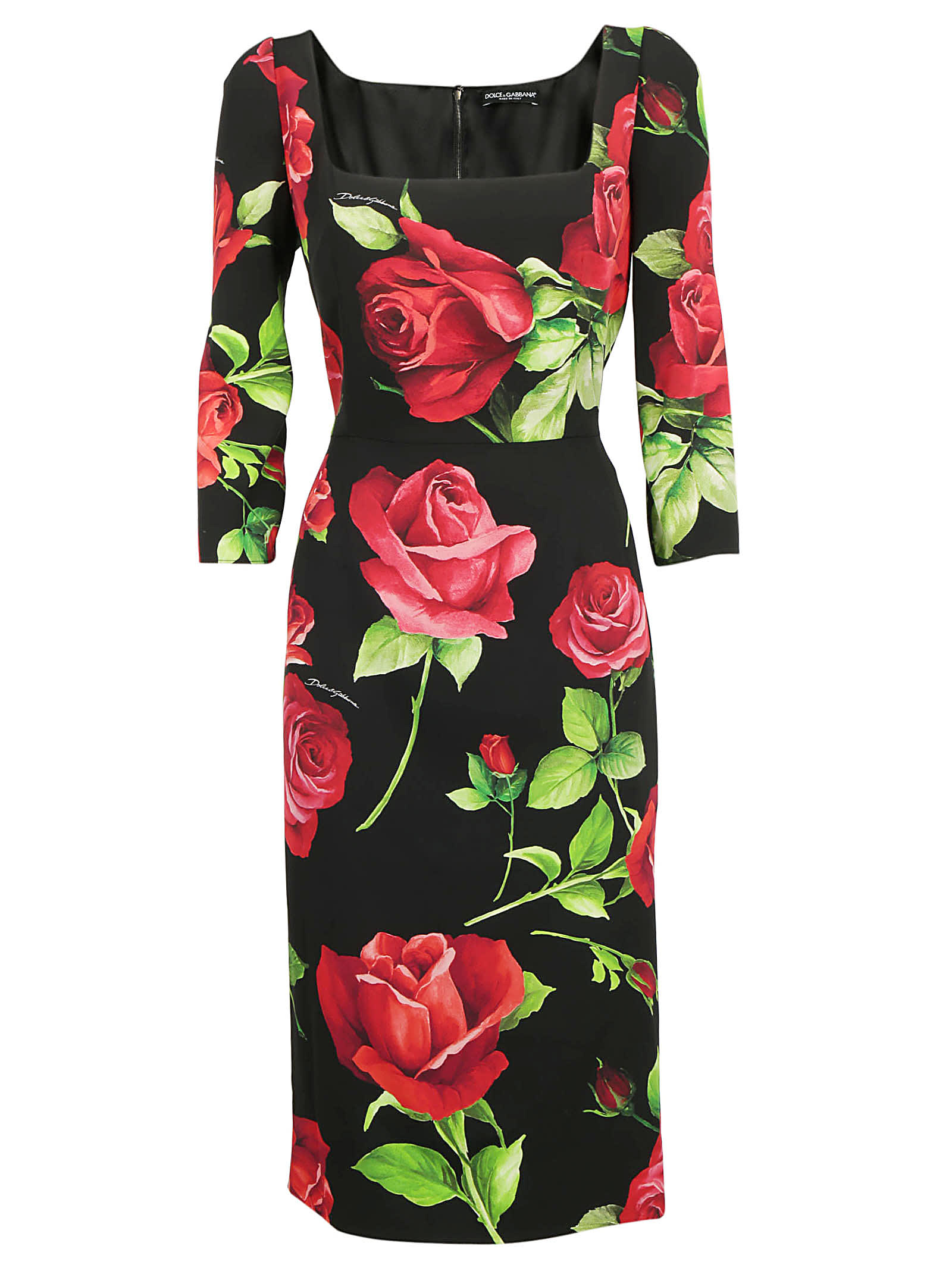 Dolce \u0026 Gabbana Dress In Rose Fdo Nero 