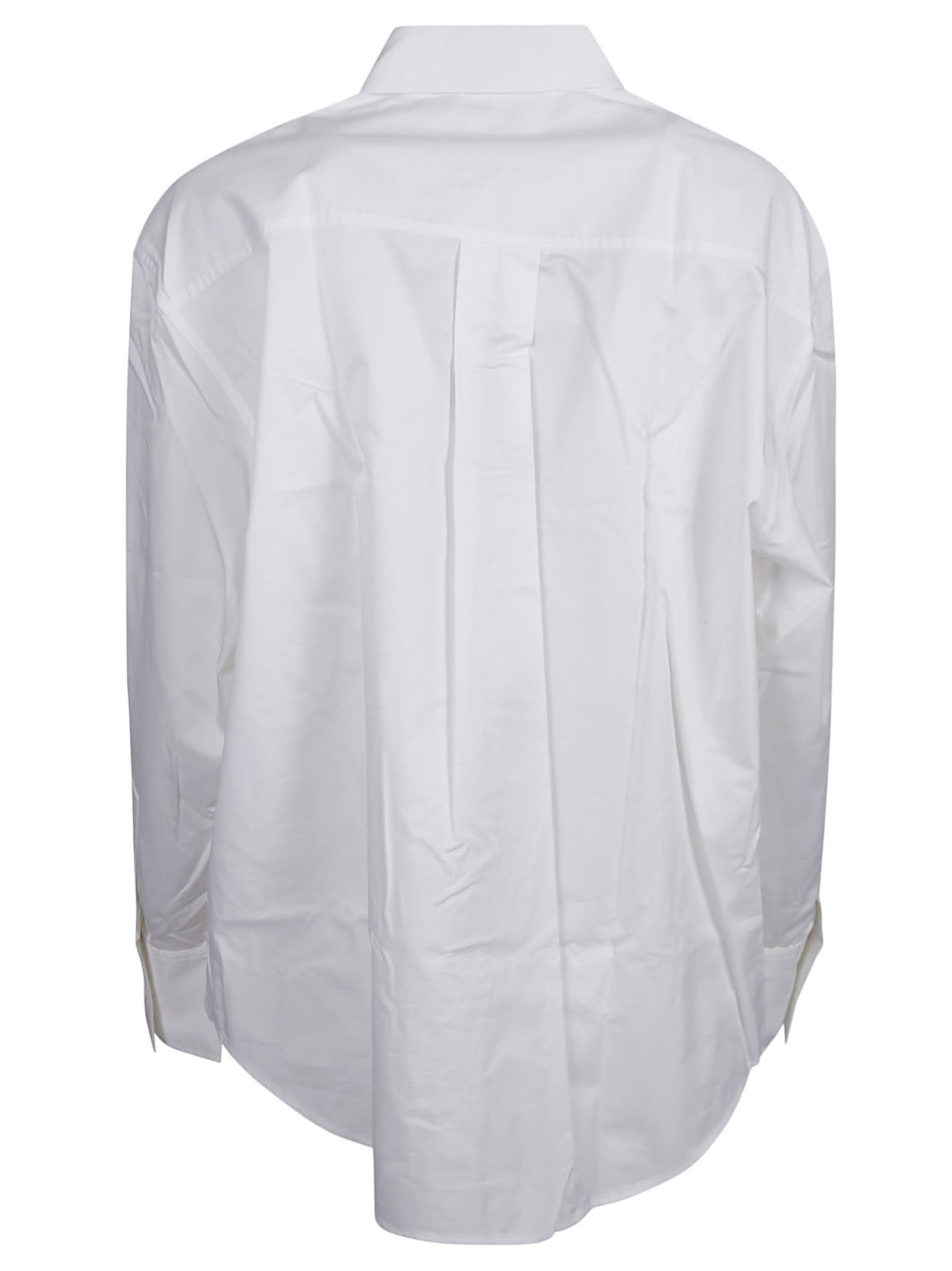 Shop Calvin Klein Long-sleeved Shirt In Bright White