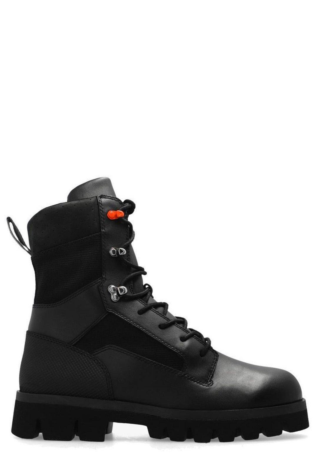 HERON PRESTON Military Lace-up Ankle Boots