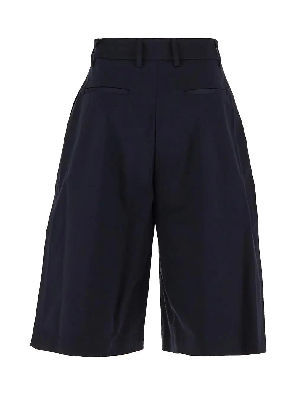 The Latest Wide Black Brenda Bermuda Shorts