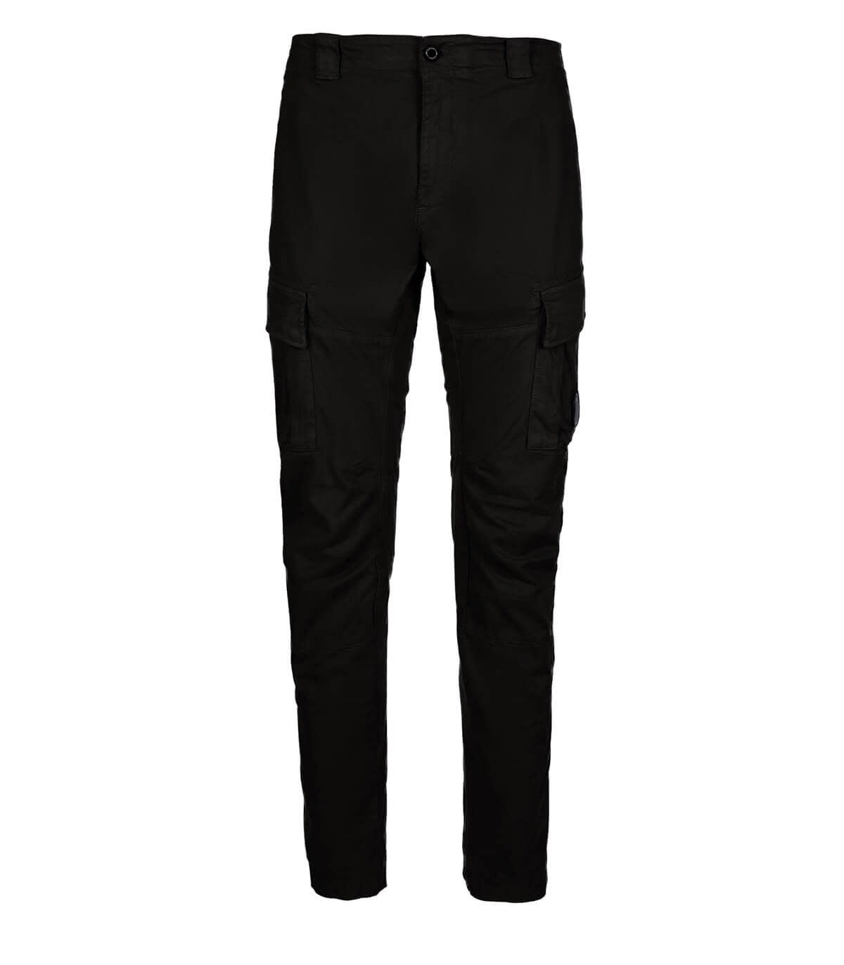 C.p. Company Cp Company Frosted Stretch Cotton Cargo Trousers In Nero