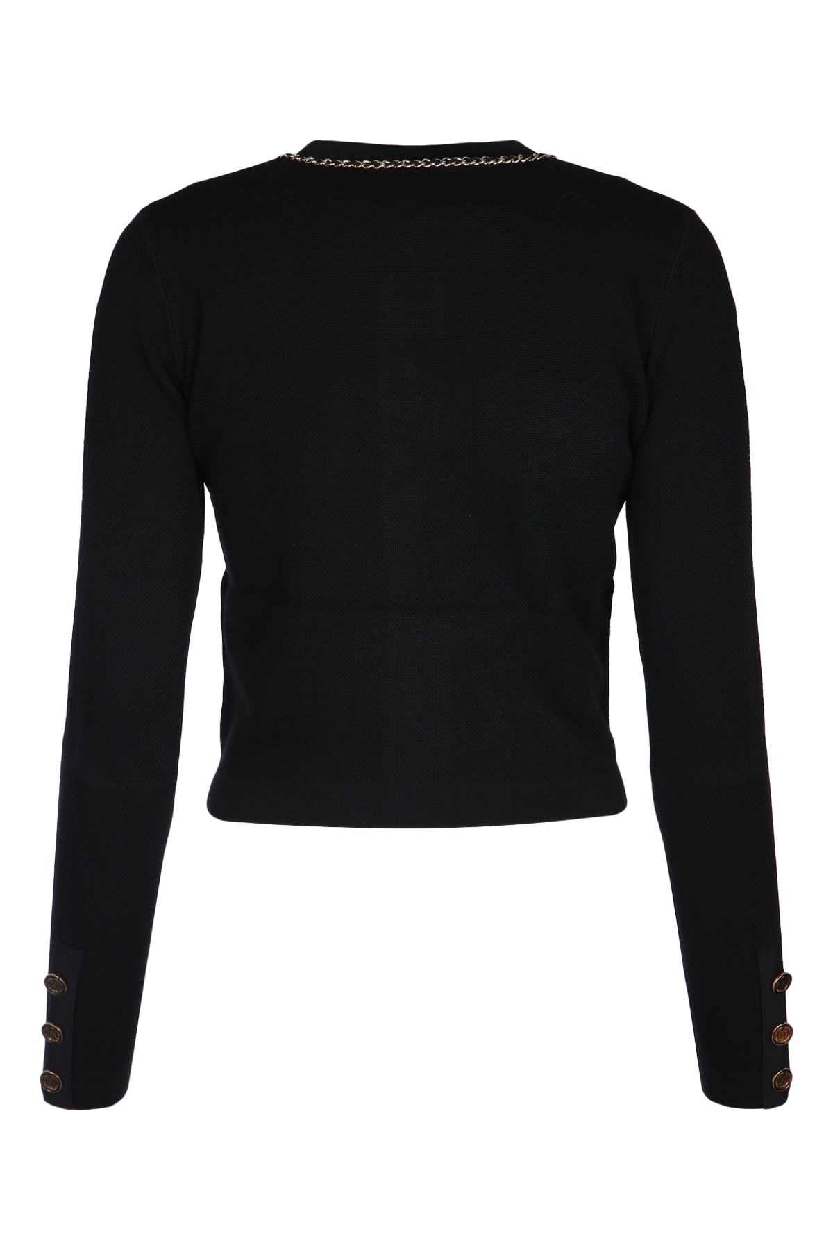 Shop Elisabetta Franchi Maglia Tricot In Nero