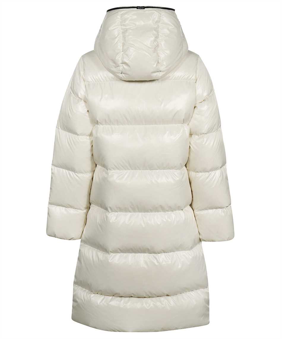 Shop Duvetica Long Hooded Down Jacket In White