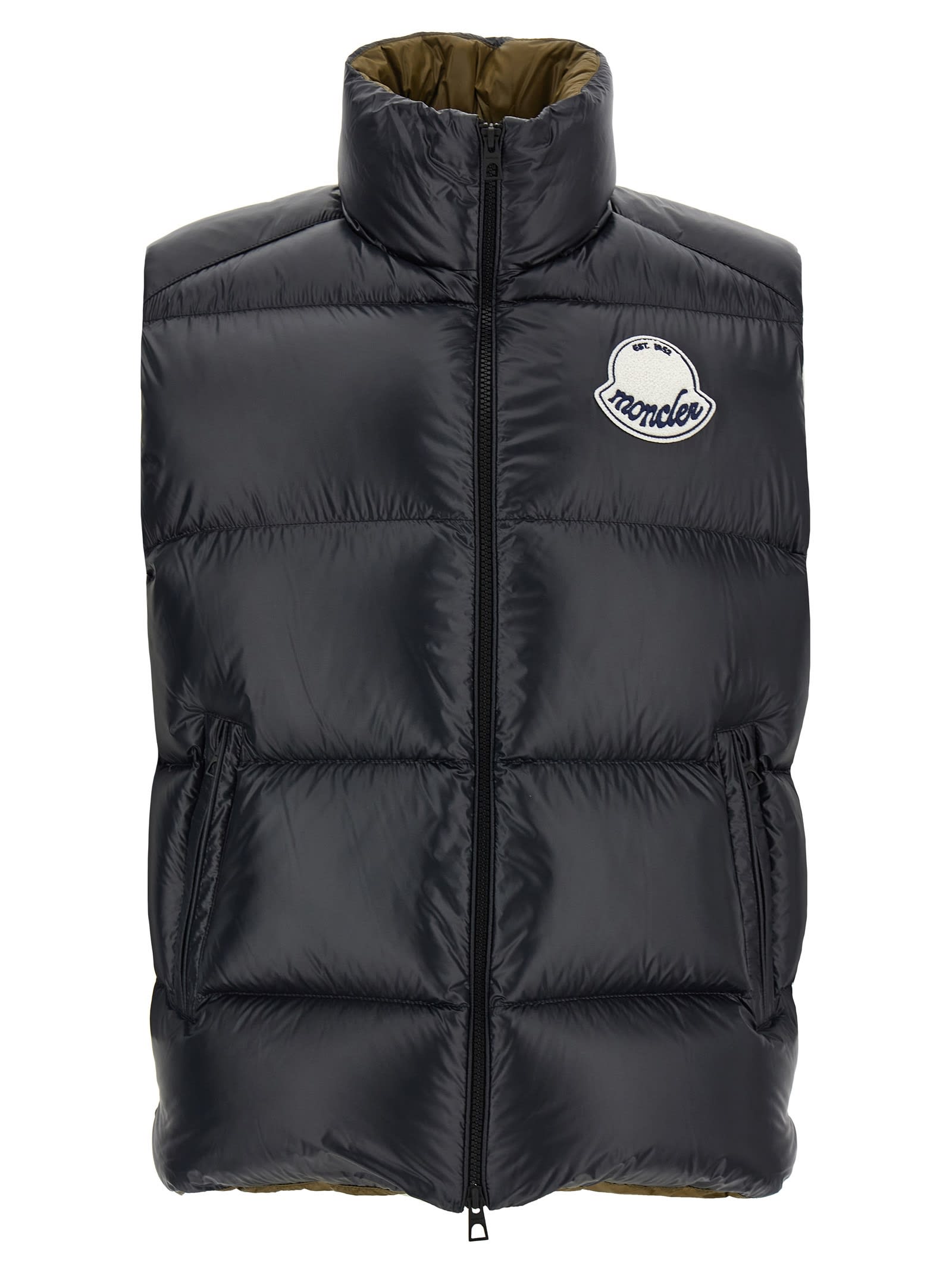 Moncler Lipsi Down Gilet In Blue