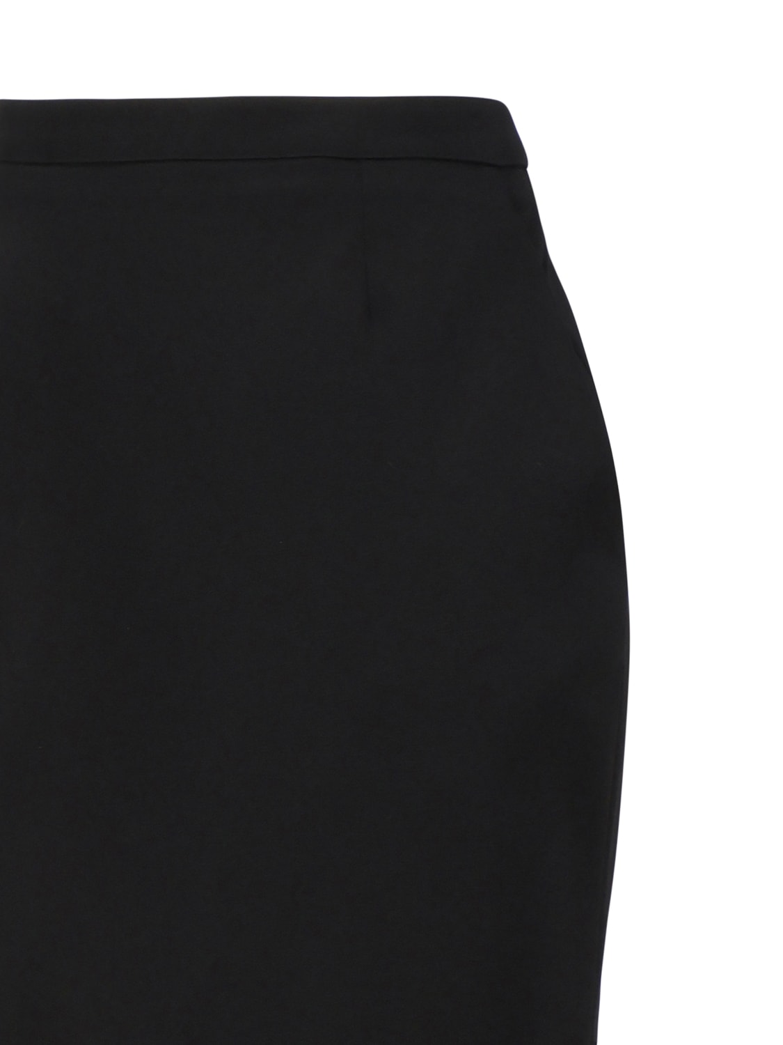 Shop Dolce & Gabbana Cady Midi Skirt With Slits In Black