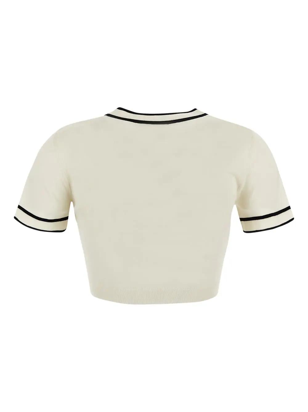 Max Mara Cropped T-shirt In Gray