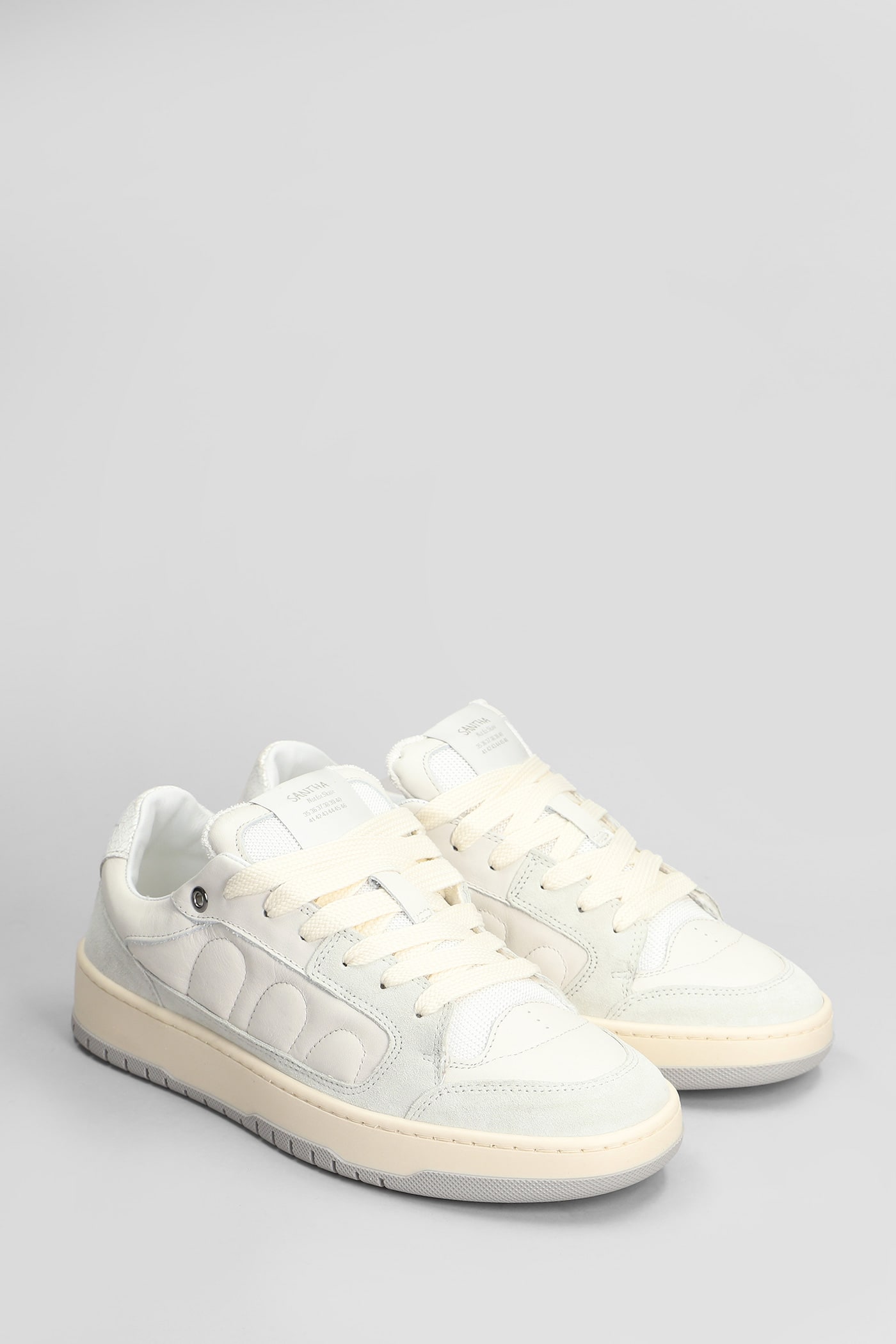 Shop Paura Santha 2 Sneakers In White Leather