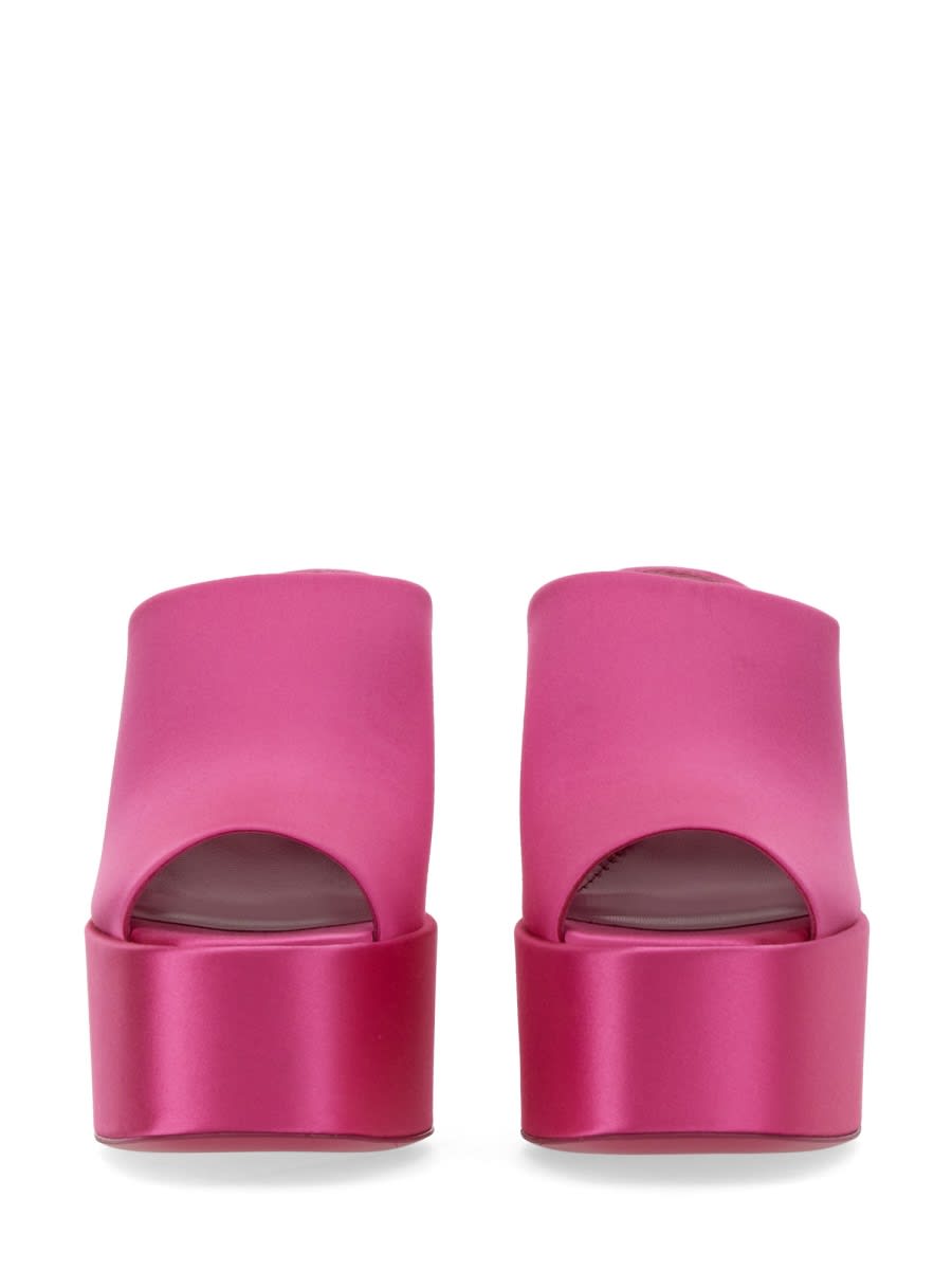 Shop Paris Texas Mule Sasha In Fuchsia