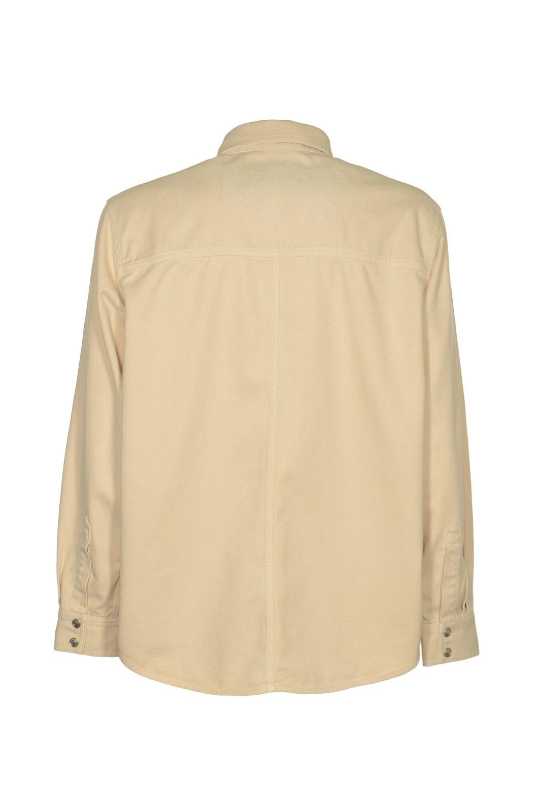 Shop Isabel Marant Long-sleeved Button-up Shirt In Beige