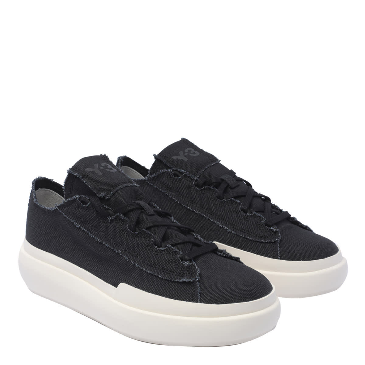 Shop Y-3 Nizza Low Sneakers In Black