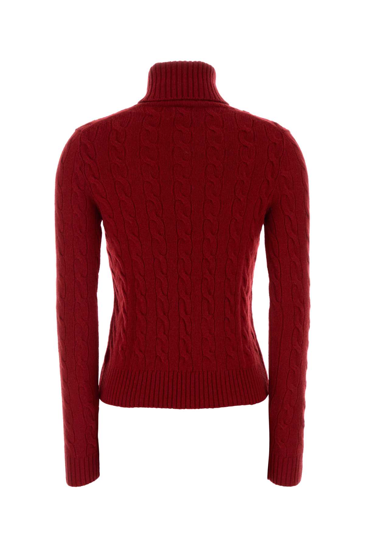 Ralph Lauren Leather Sweaters In Red