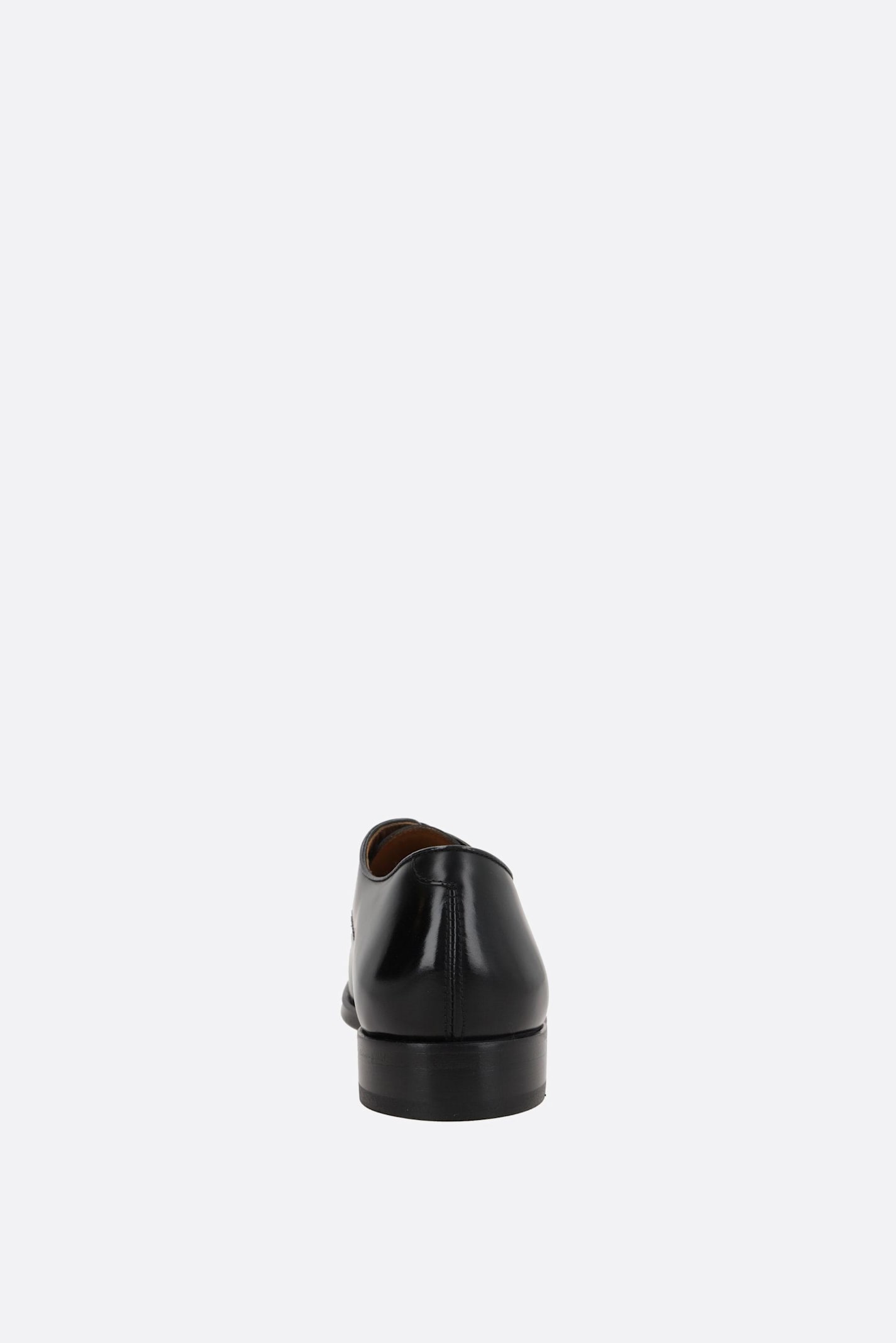 Doucal's Classic Black Derby Shoes Polished Finish In Calf Leather Man In Nero