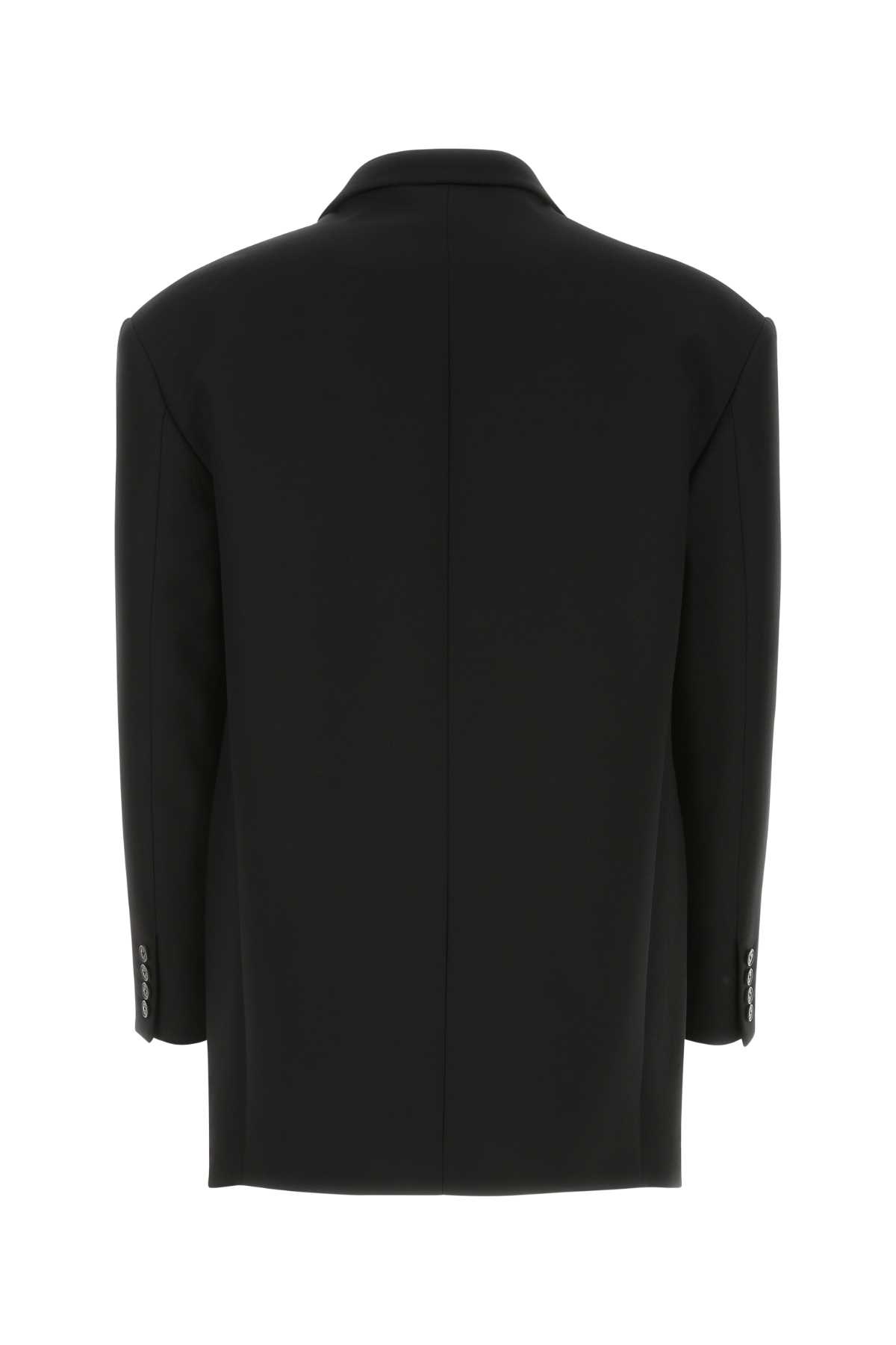 Shop Valentino Black Wool Blend Blazer In 0no