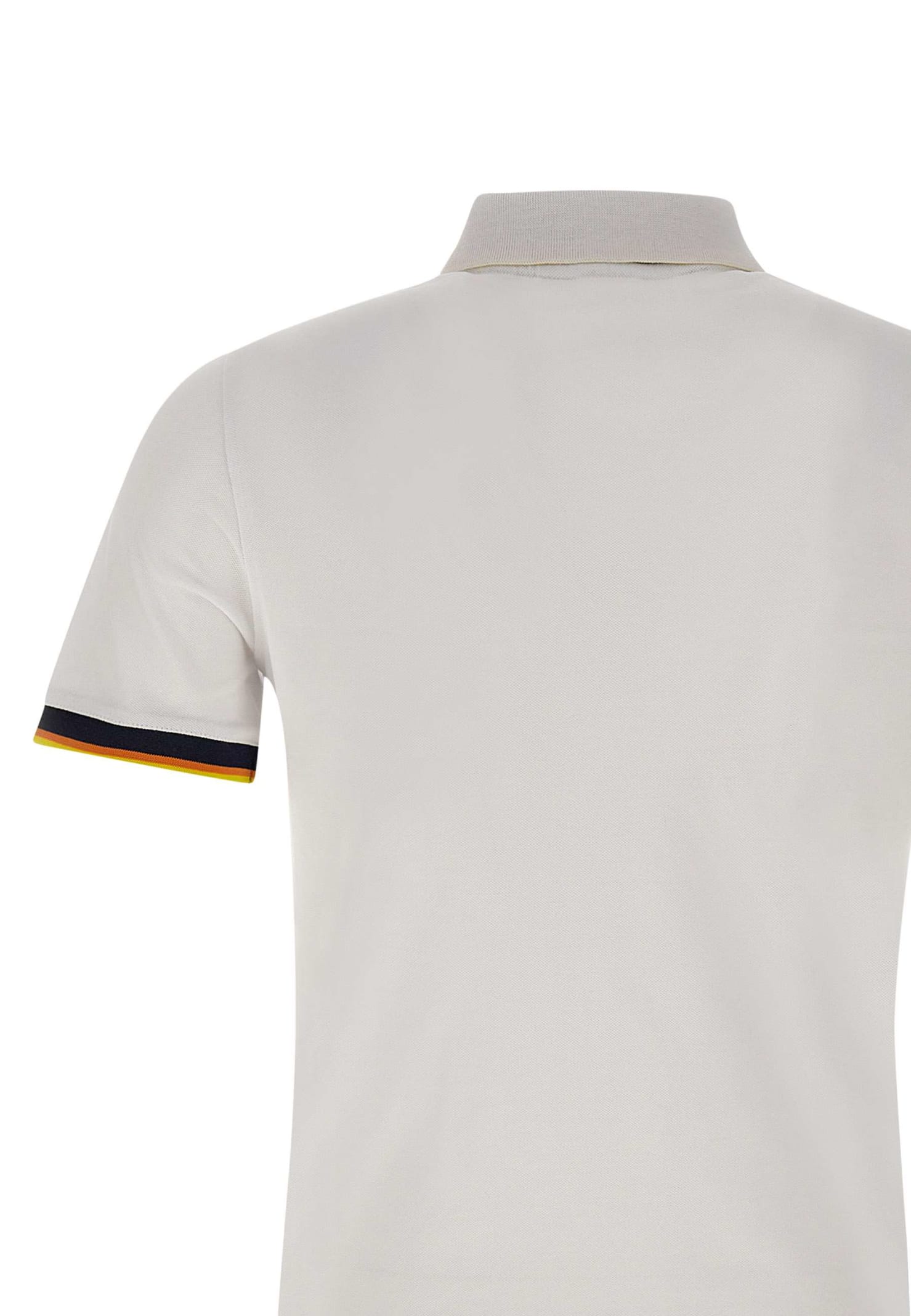 Shop K-way Vincent Cotton Polo Shirt  In White