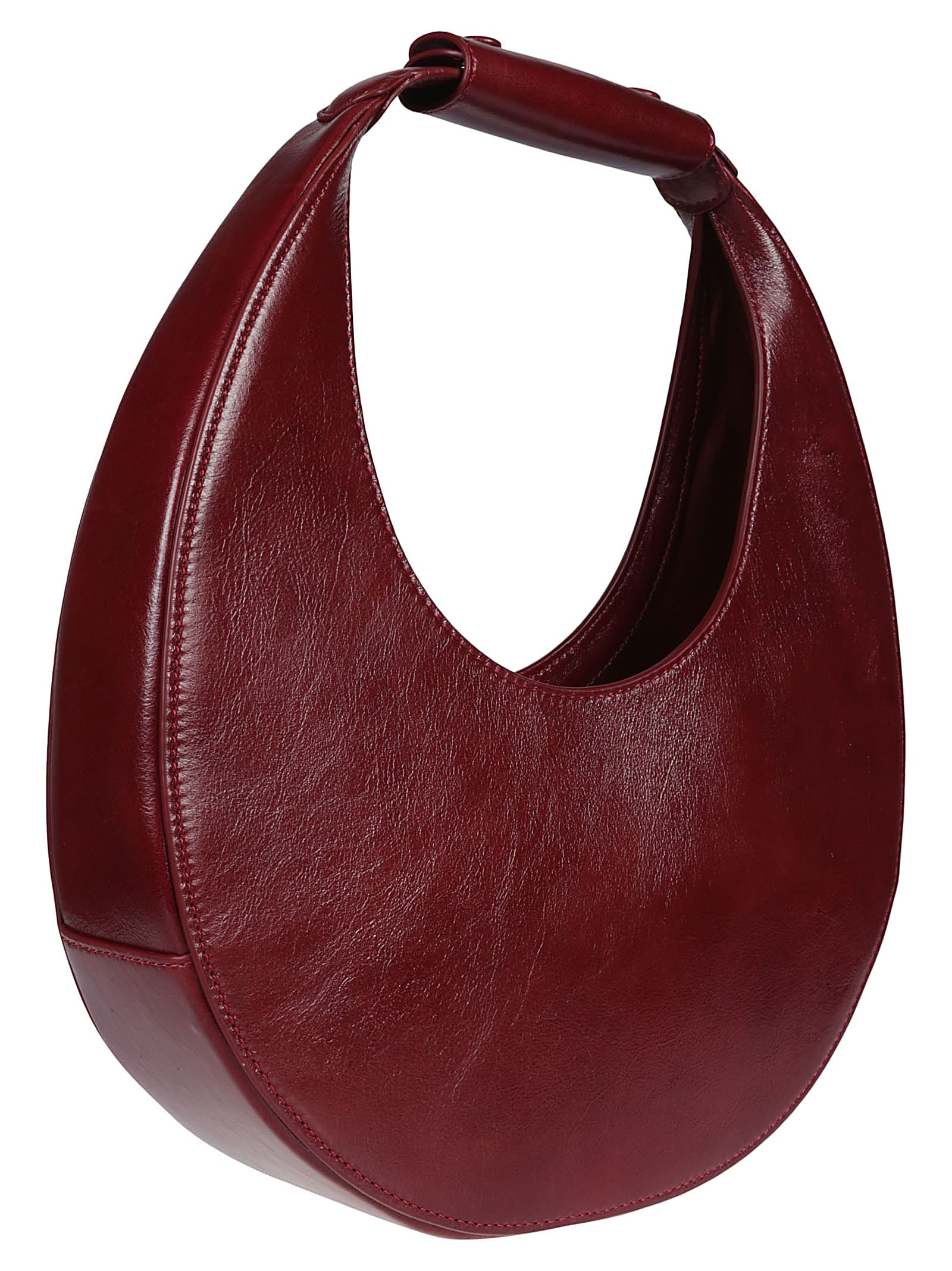 Shop Staud Moon Bag In Pnt Pinot