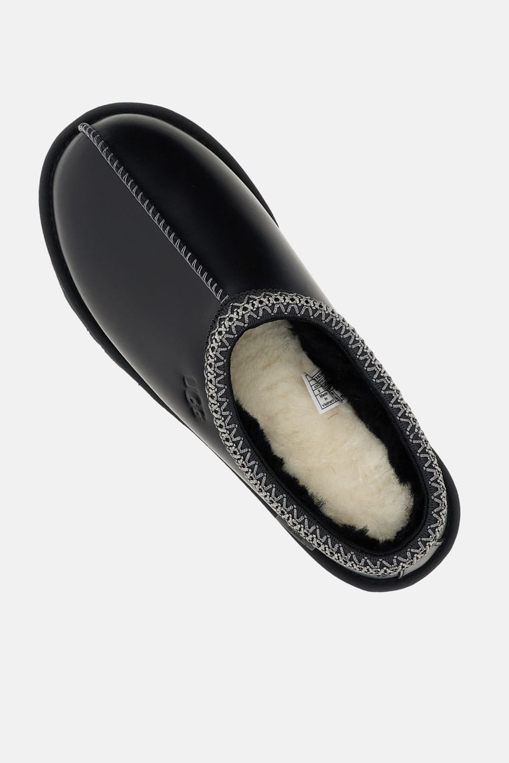 Ugg Black Tasman Leather Regenerate Mules In Black