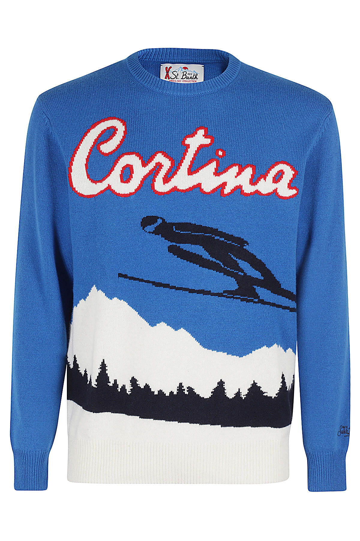 Shop Mc2 Saint Barth Crewneck Sweater In Cortina Ski Jump