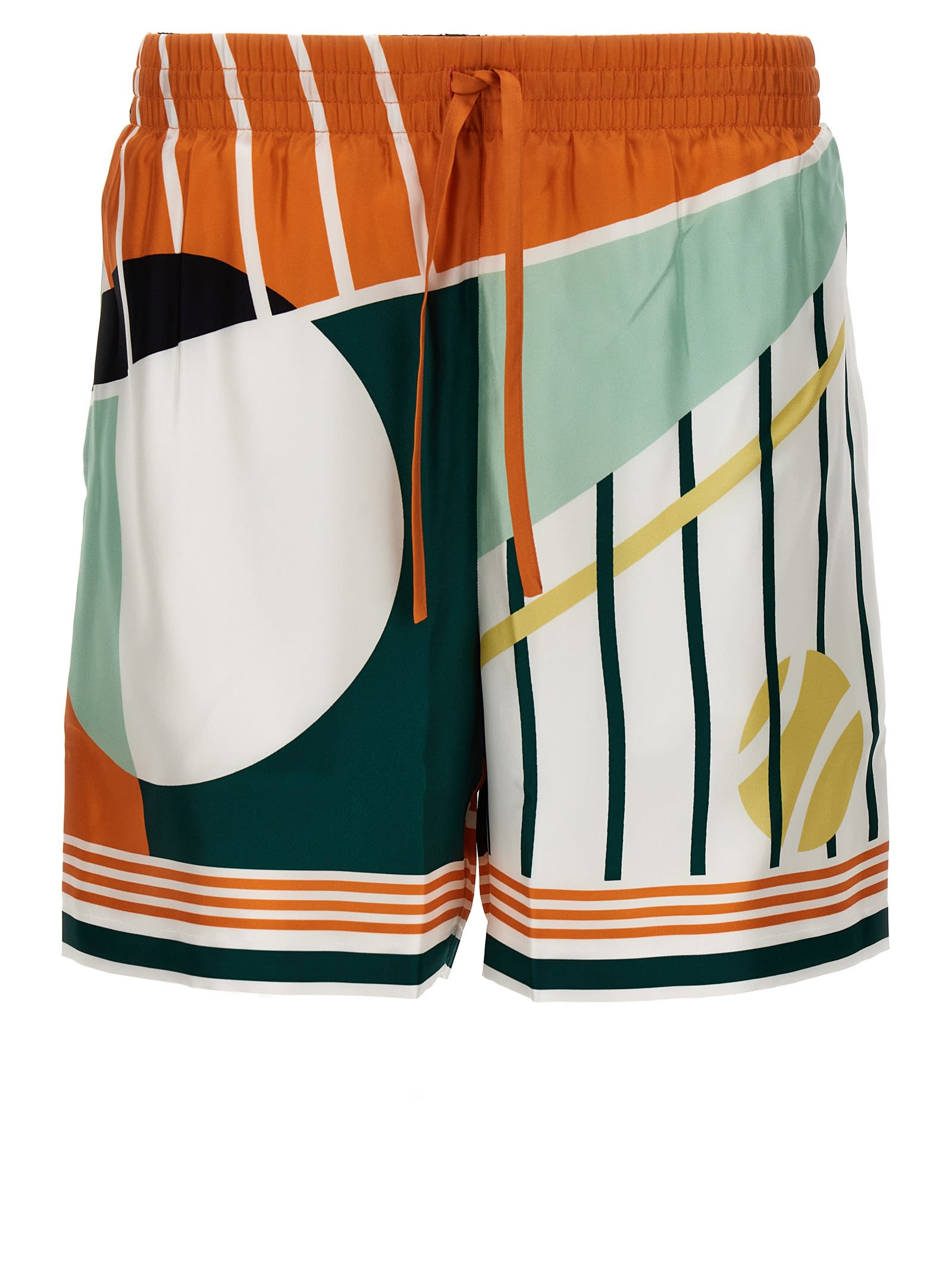 Casablanca Court Abstrait Bermuda Shorts In Multicolor