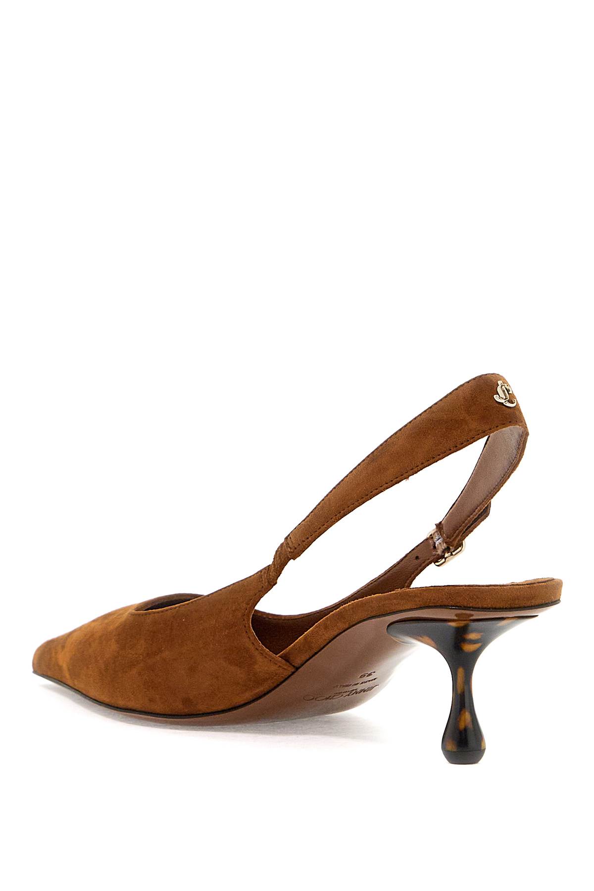 Shop Jimmy Choo Slingback Amel In Tan Tortoise (brown)