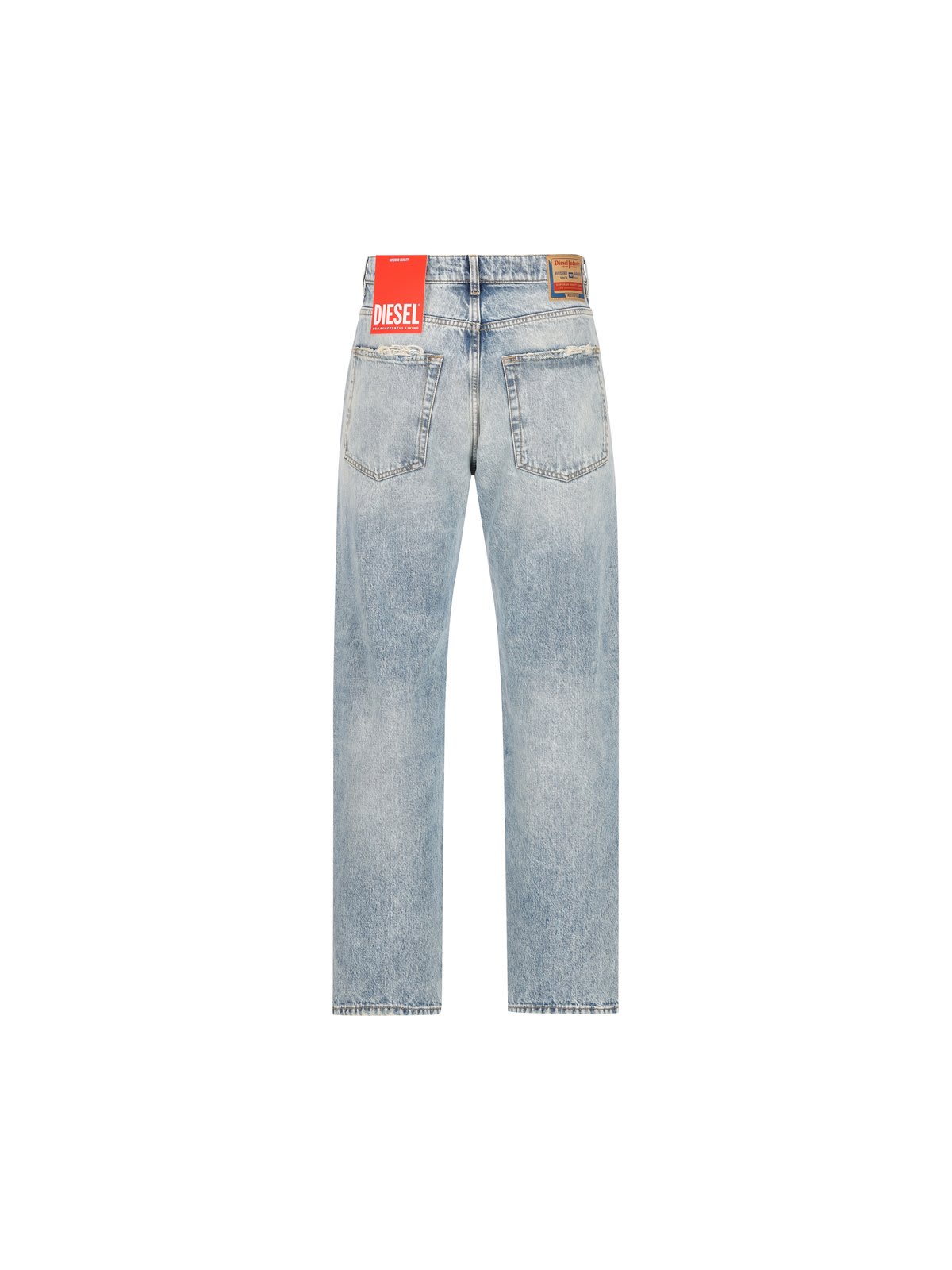 Shop Diesel D-fire 0ajen Distressed Straight Jeans In 01