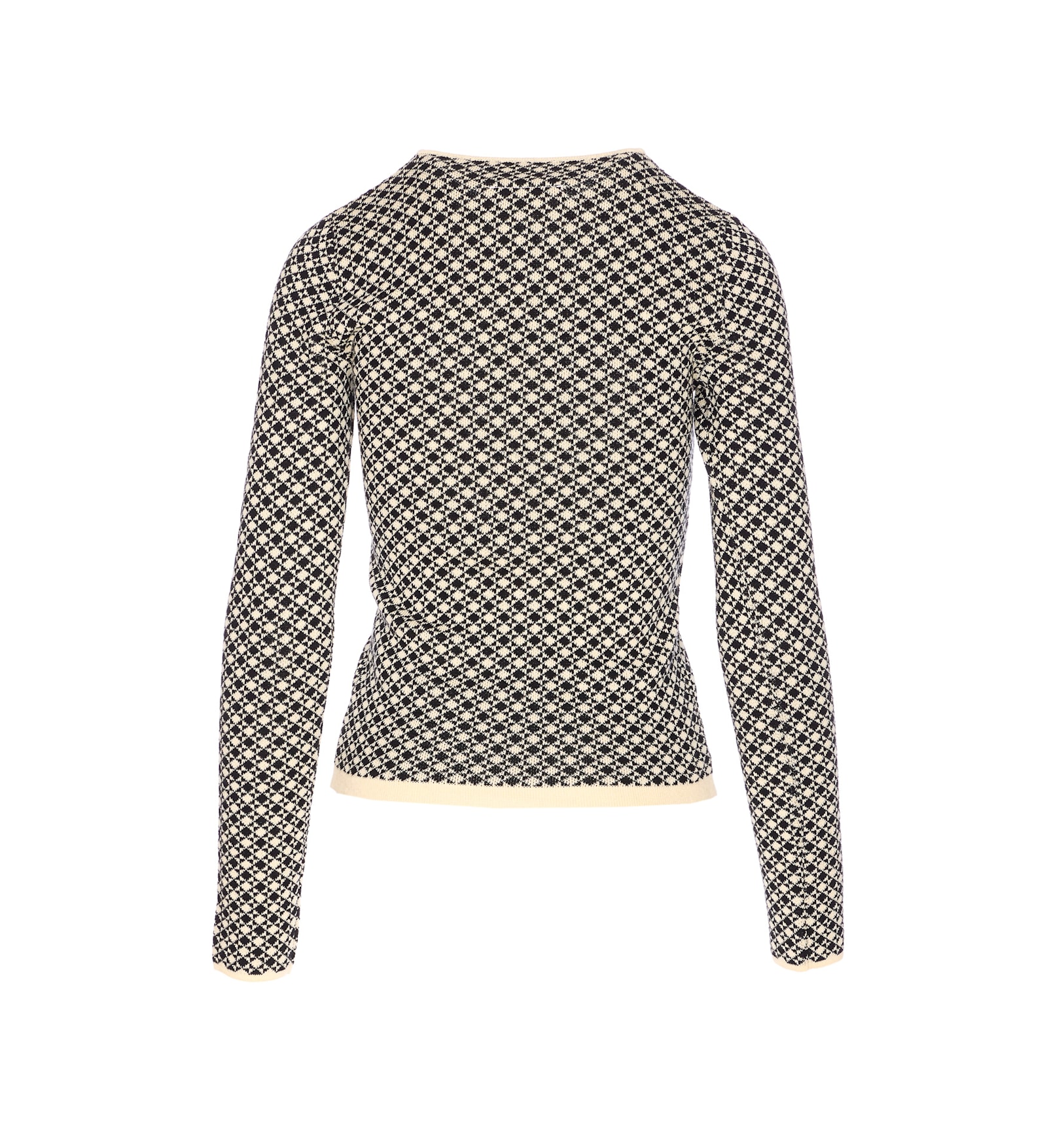 Mm6 Maison Margiela Crewneck Geometric Pattern Knitwear In Neutral