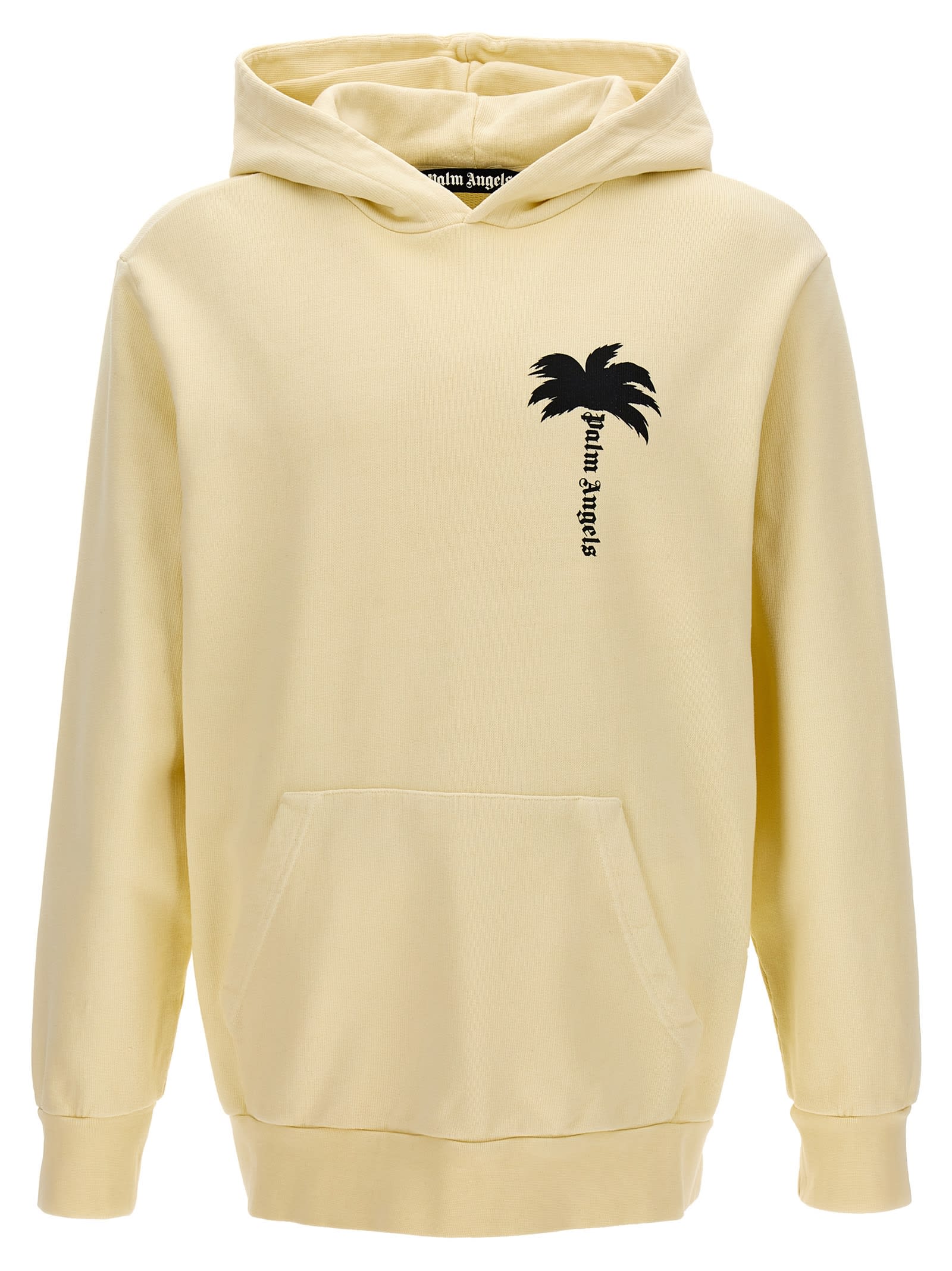 Shop Palm Angels The Palm Hoodie In White/black