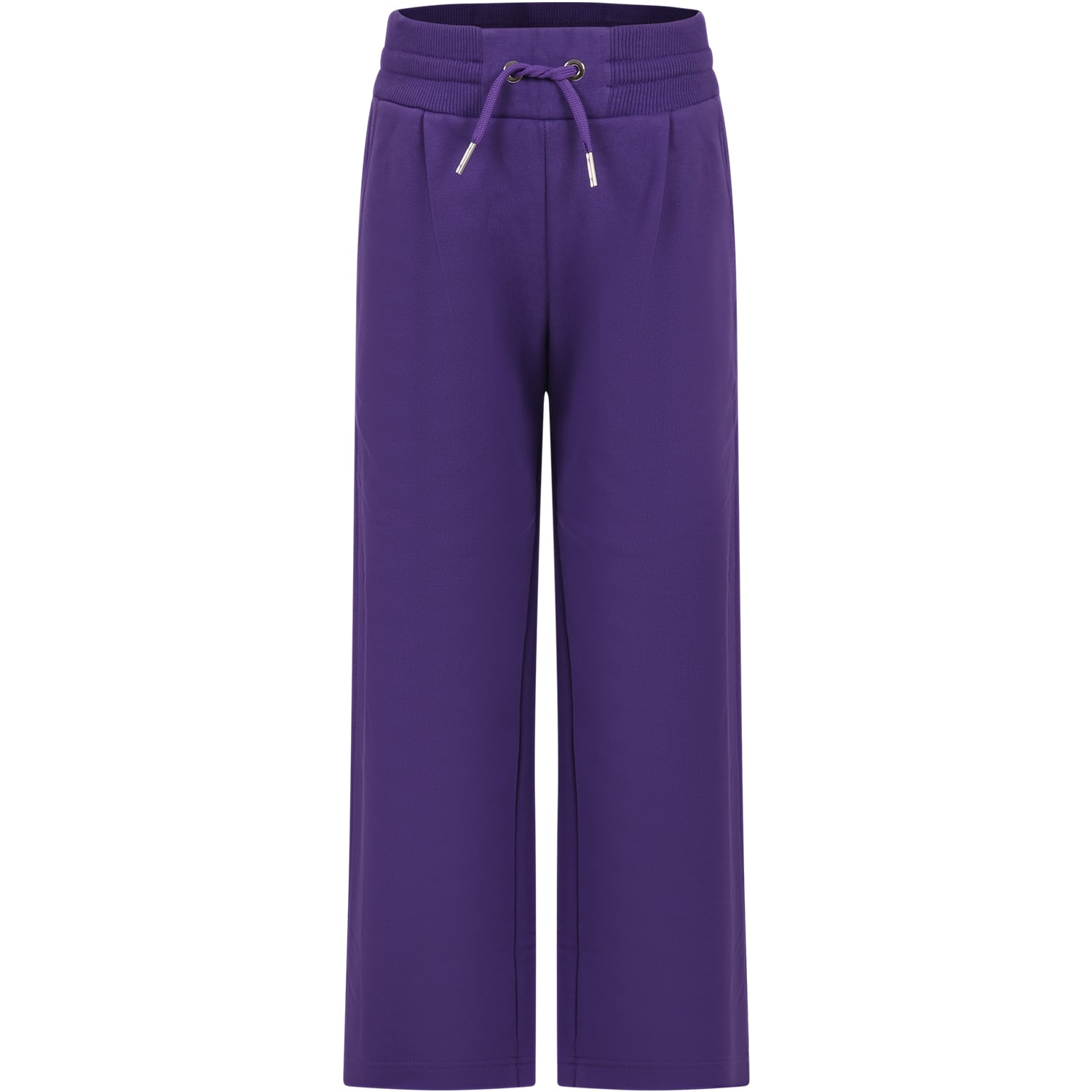 Shop Givenchy Purple Trousers For Girl With Logo In C Violetto