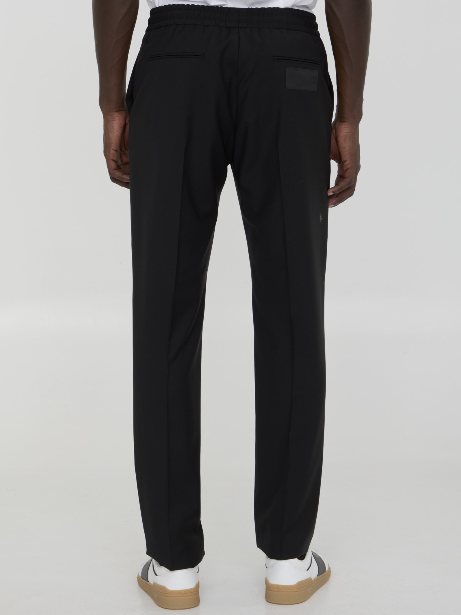 Shop Valentino Wool Pants In Black