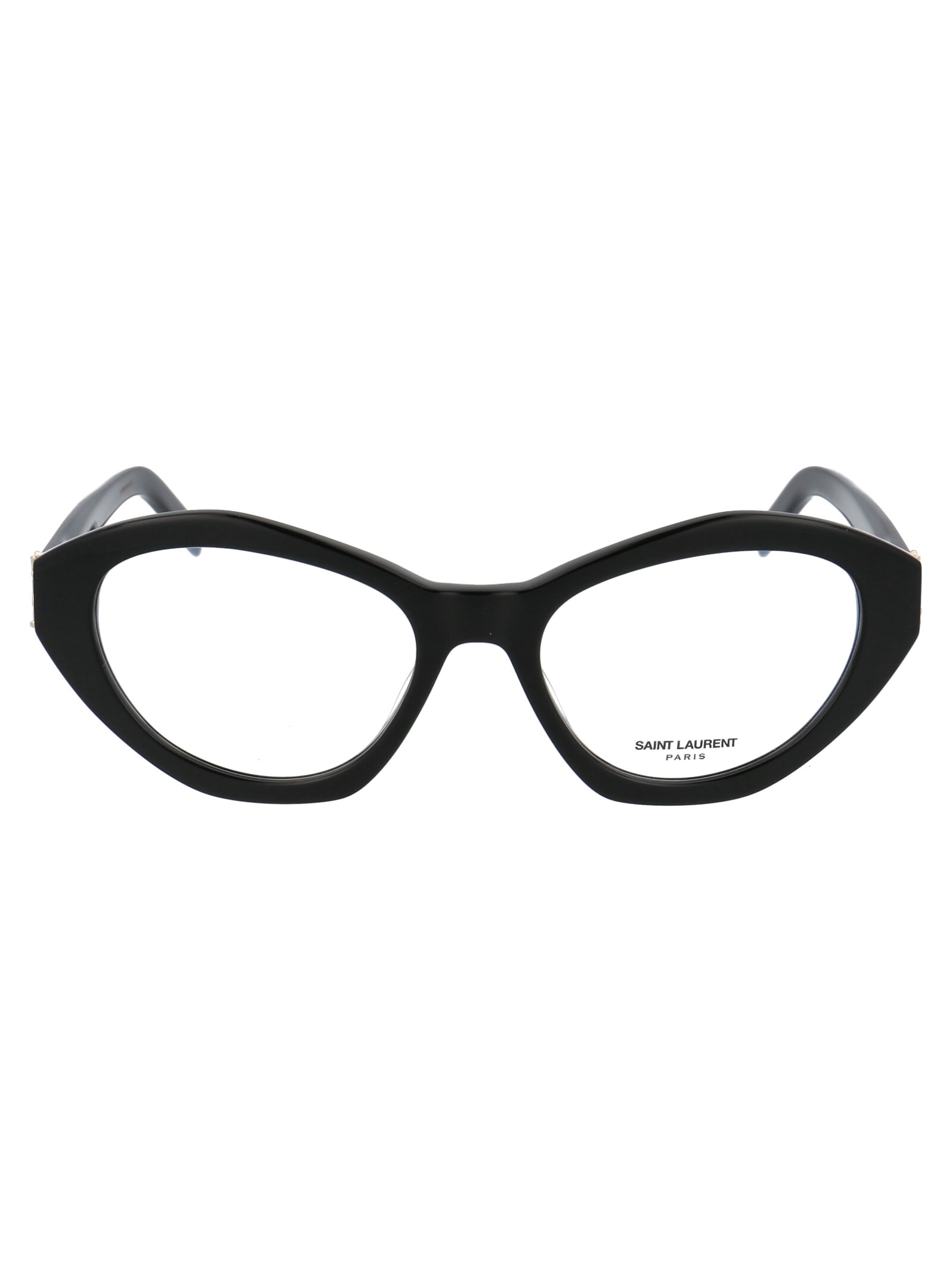 Saint Laurent Sl M60 Opt Glasses In 001 Black Black Transparent