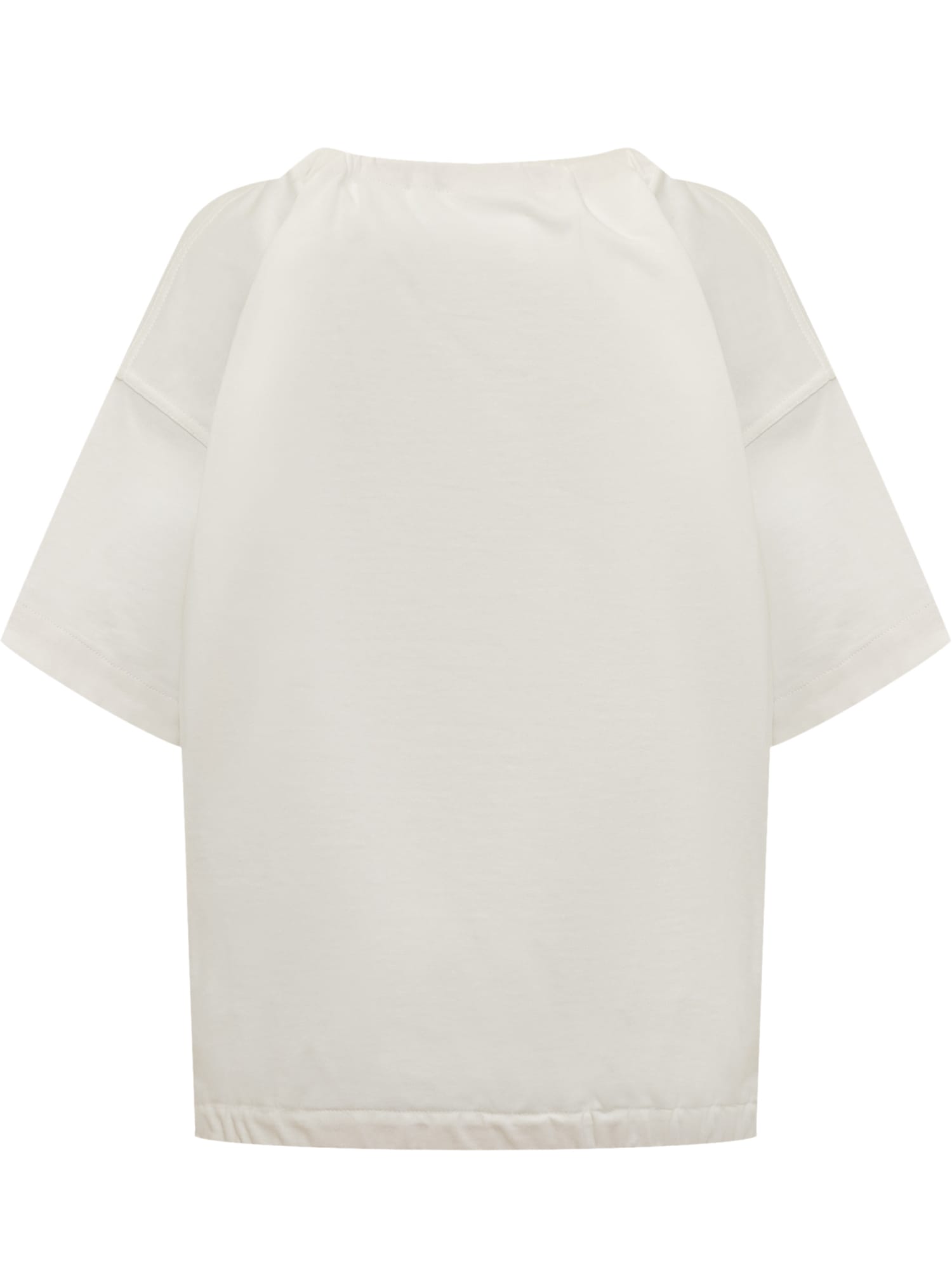 Shop Jil Sander T-shirt With Bow In Bianco