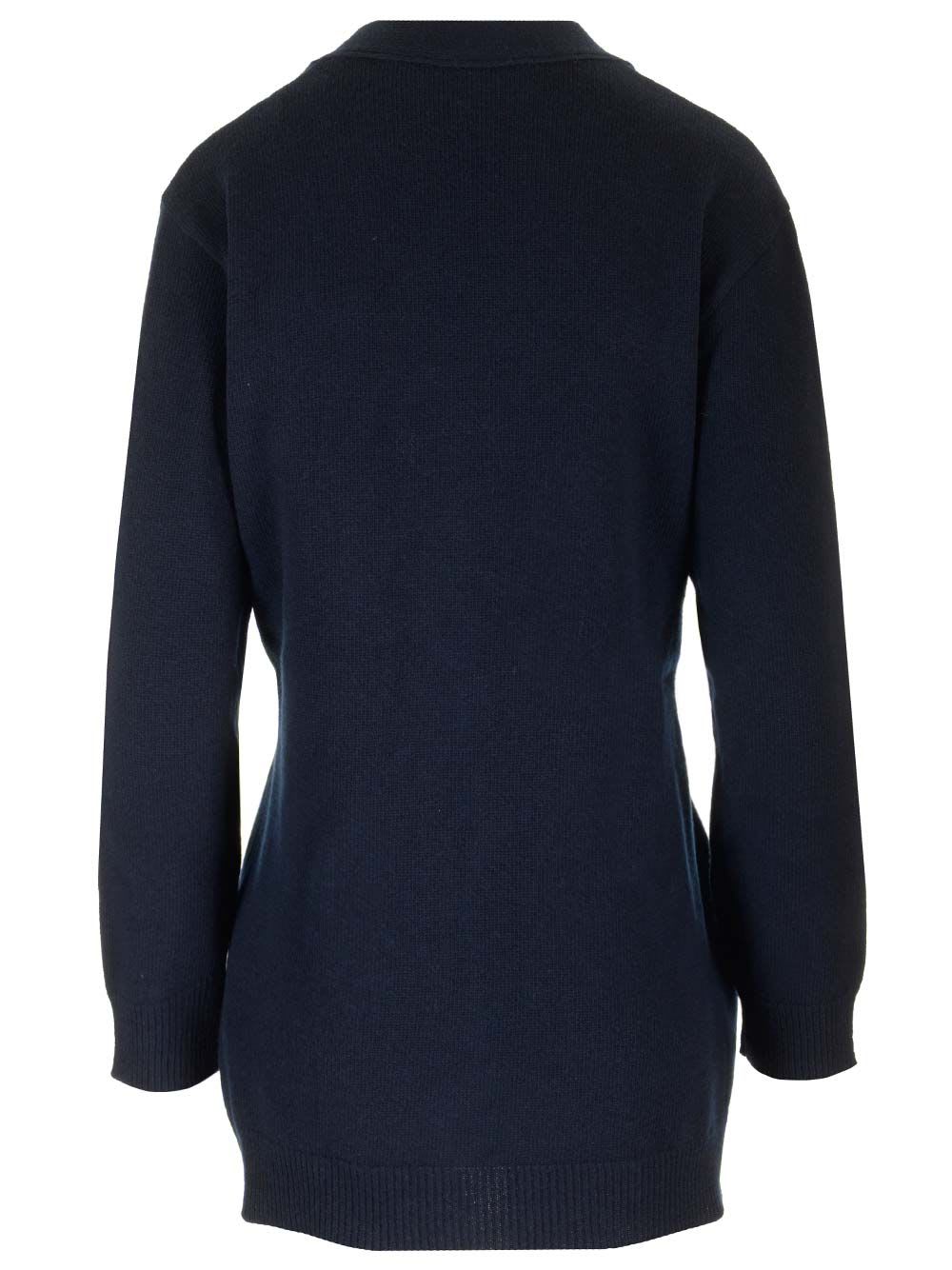 Shop Valentino Embellished Cardigan In Blue