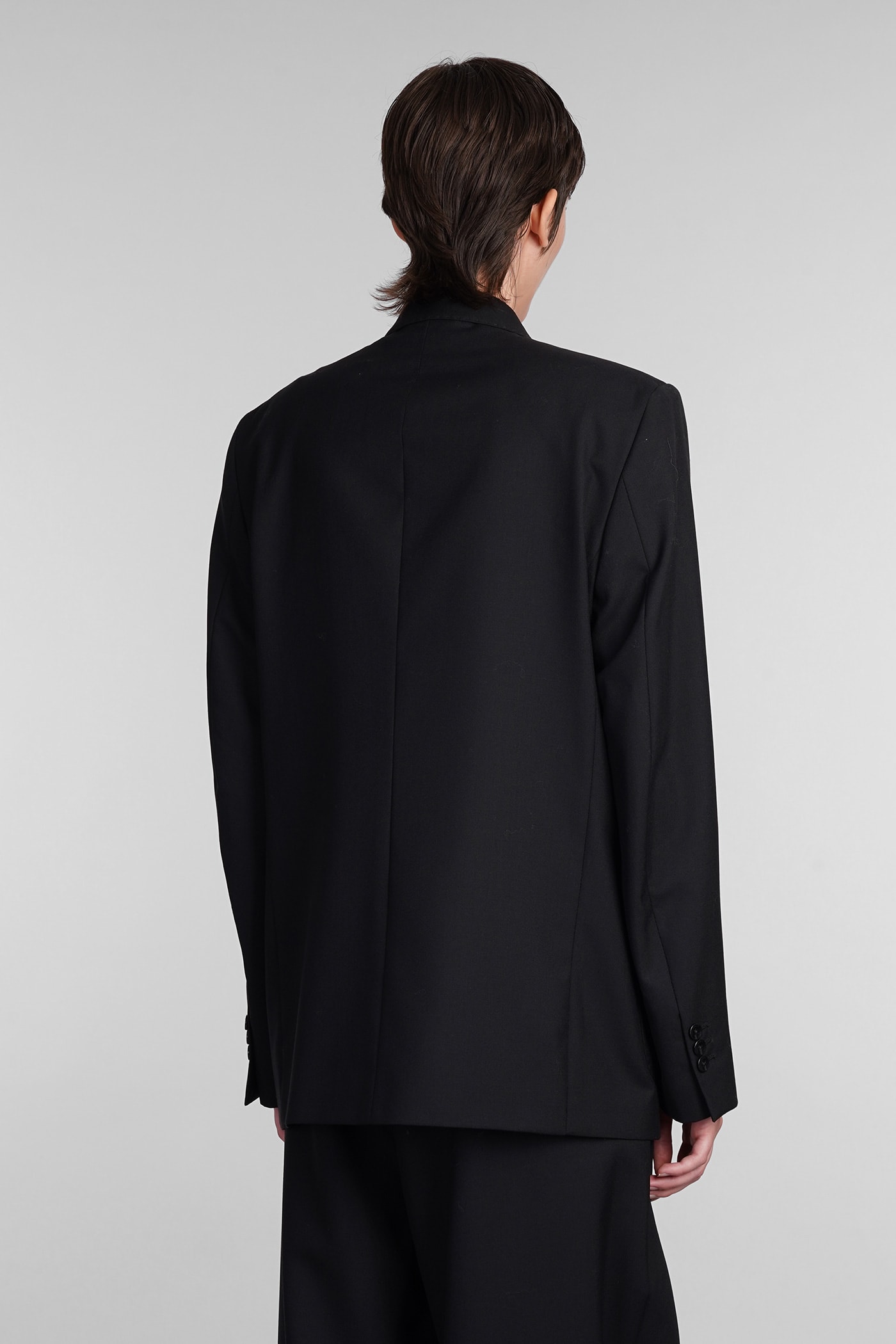 Shop Laneus Blazer In Black Wool