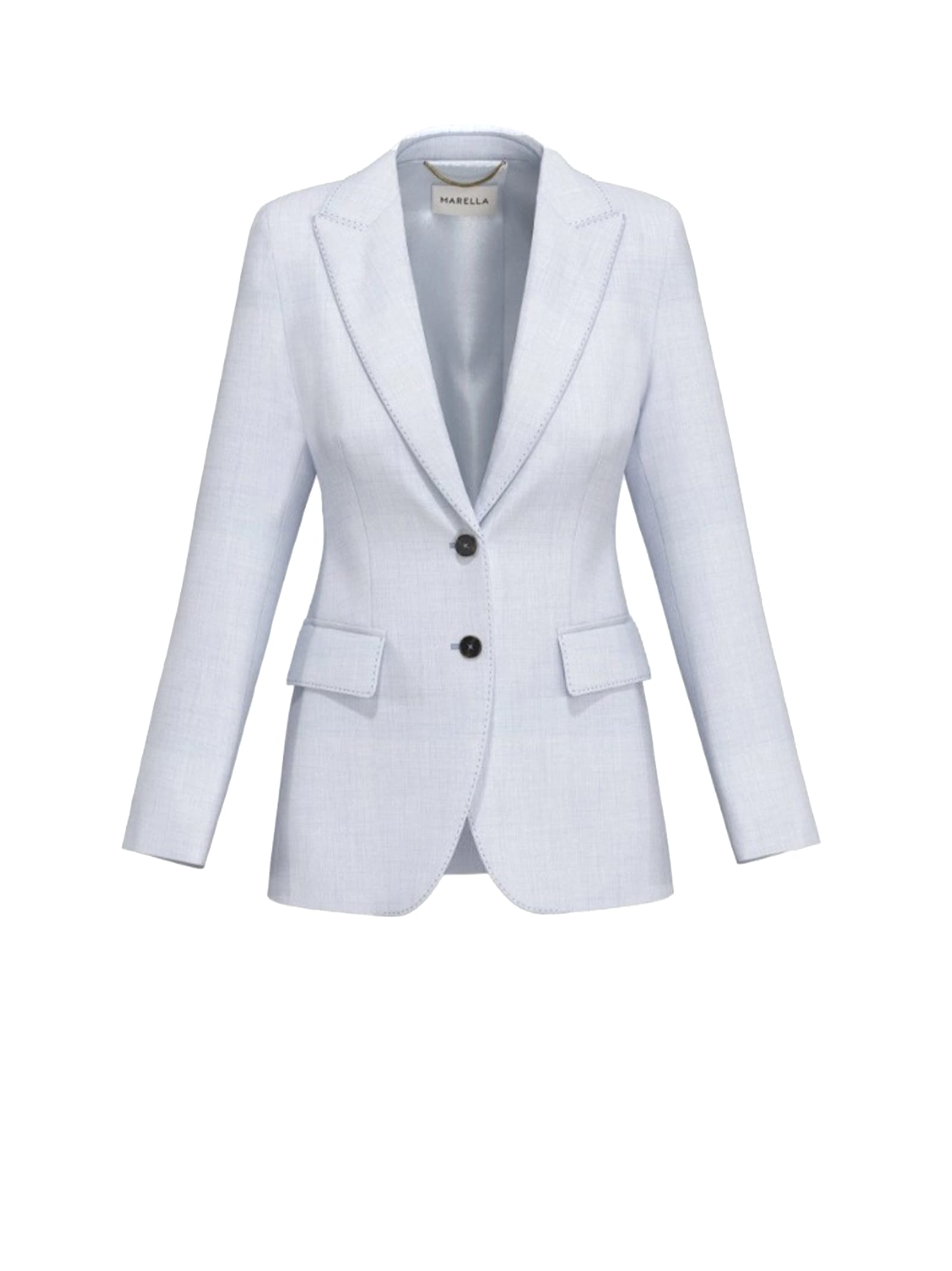 Single-breasted Jacket In Light Blue