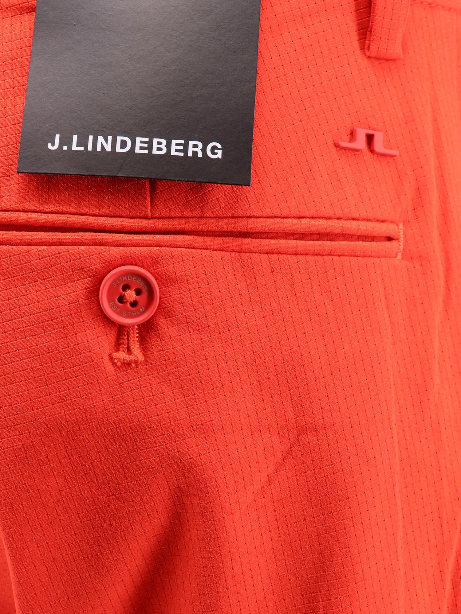Shop J. Lindeberg Vent Trouser In Red