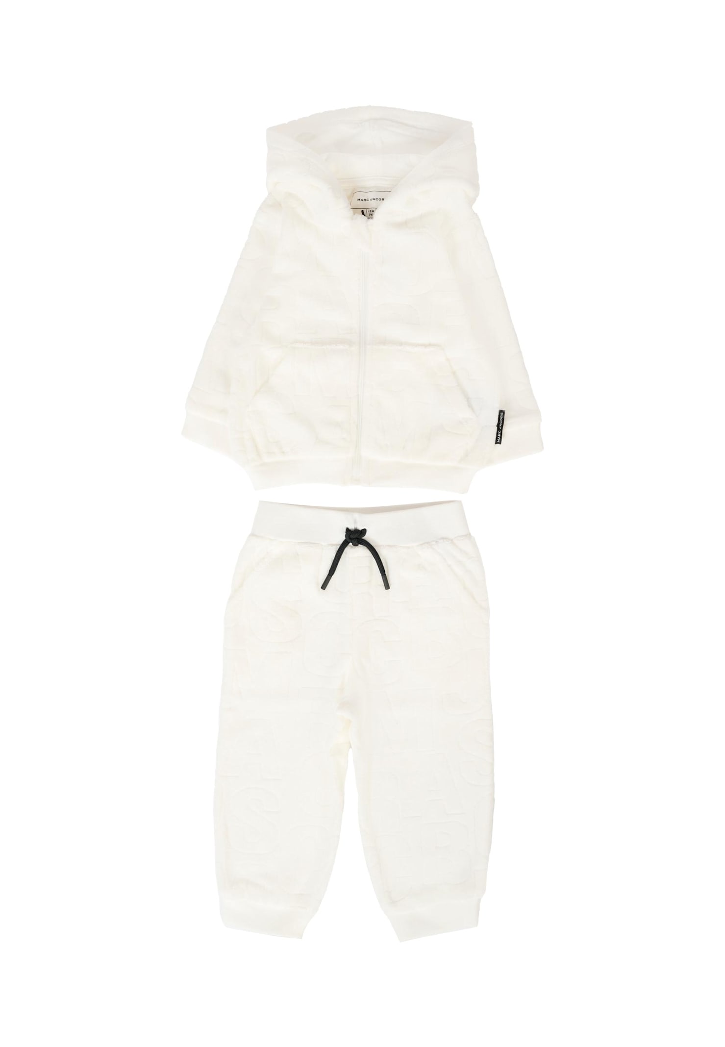 Marc Jacobs Ivory Suit For Babykids With Logo In White