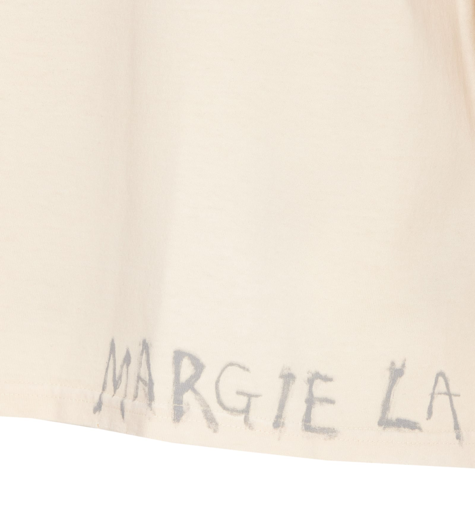 Shop Maison Margiela Long Sleeves T-shirt In Dirtyecru