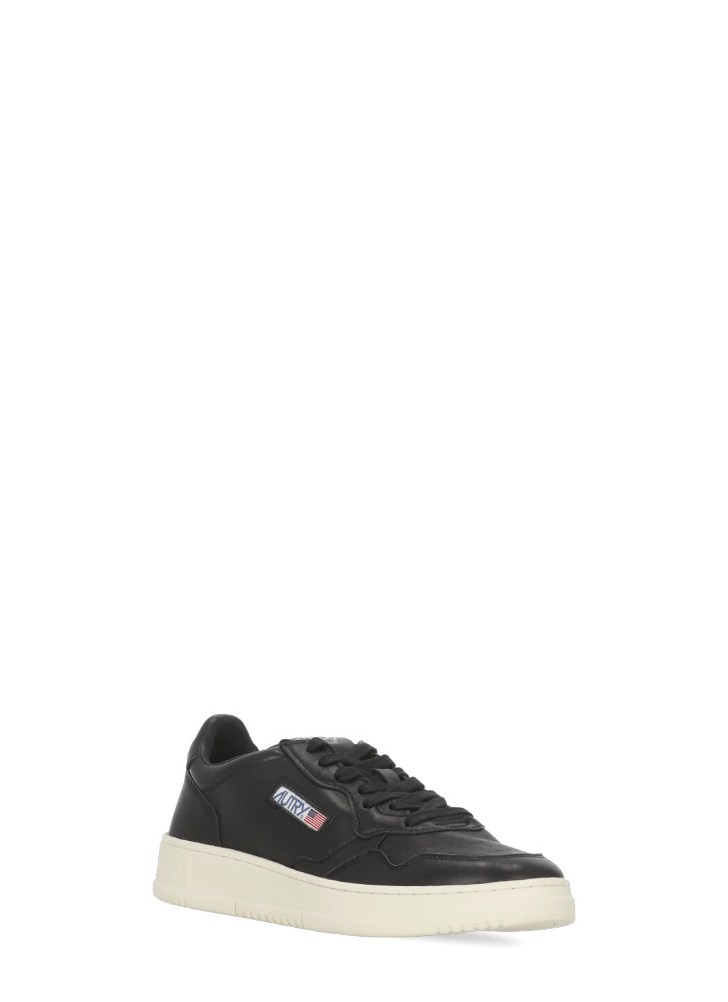 Autry Super Soft Black Nappa Medalist Low Sneakers In Black