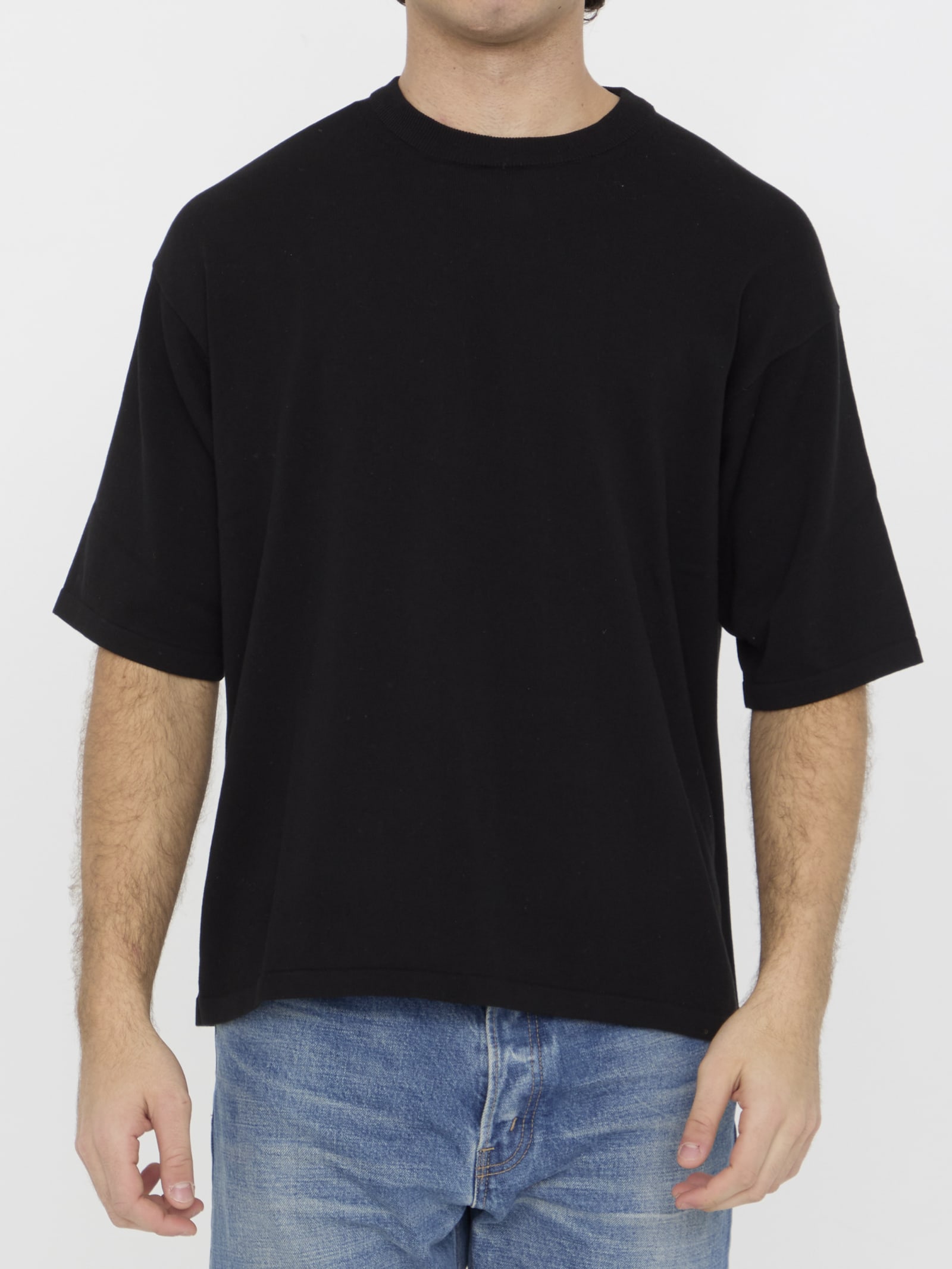Shop Roberto Collina Cotton T-shirt In Black