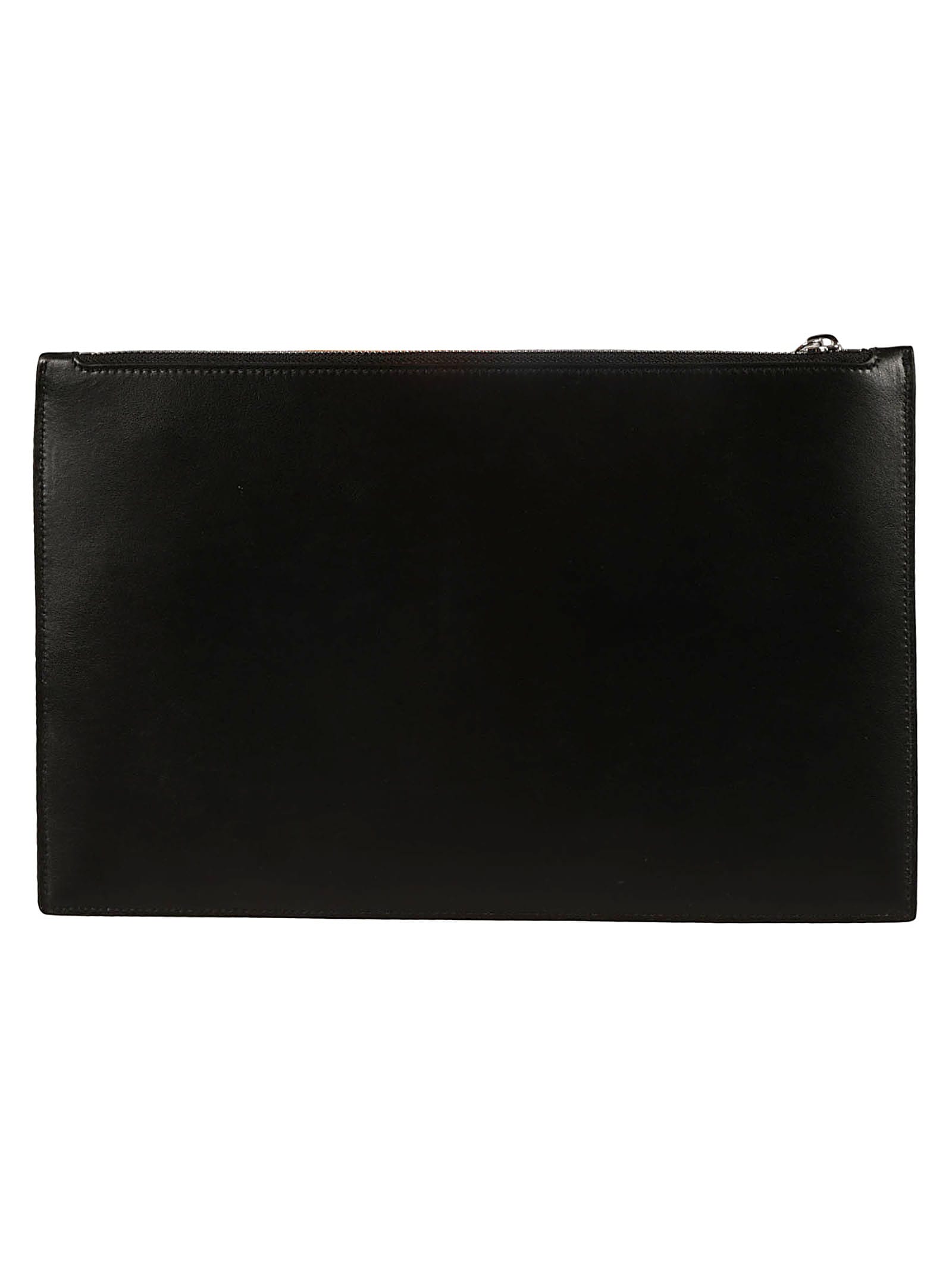 Shop Alexander Mcqueen Flat Zip Clutch In Black