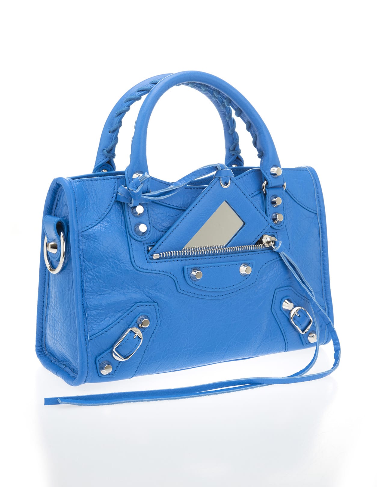 balenciaga mini city bag blue